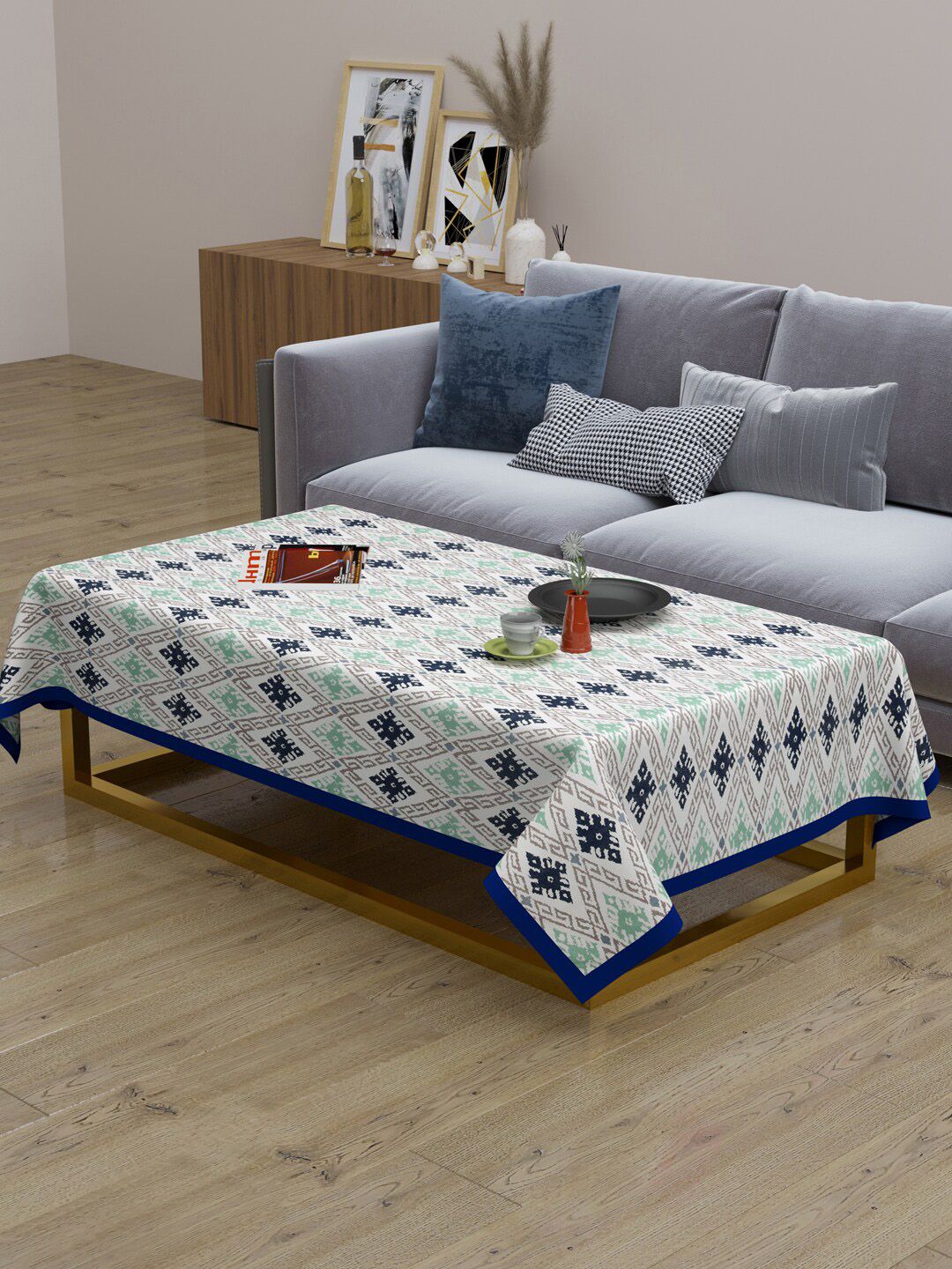Gulaab Jaipur Printed Cotton 4-Seater Table Cover Price in India
