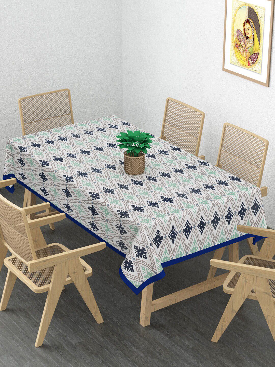 Gulaab Jaipur Printed Cotton 6-Seater Table Cover Price in India