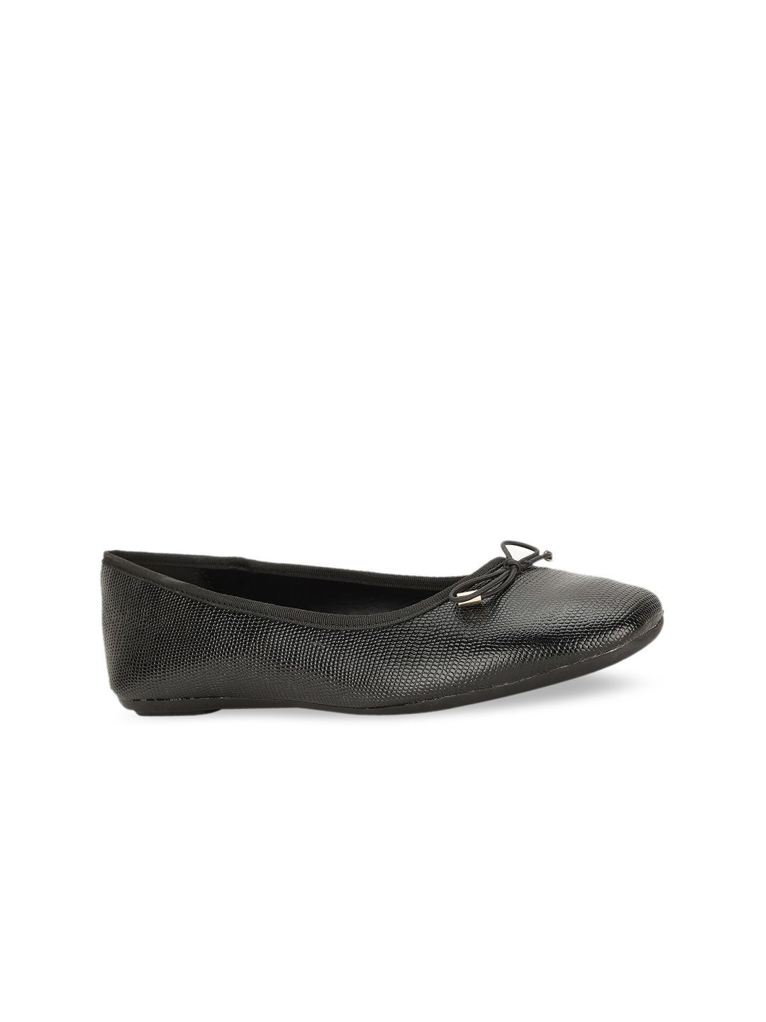 Bata Women Textured Ballerinas with Bows Flats