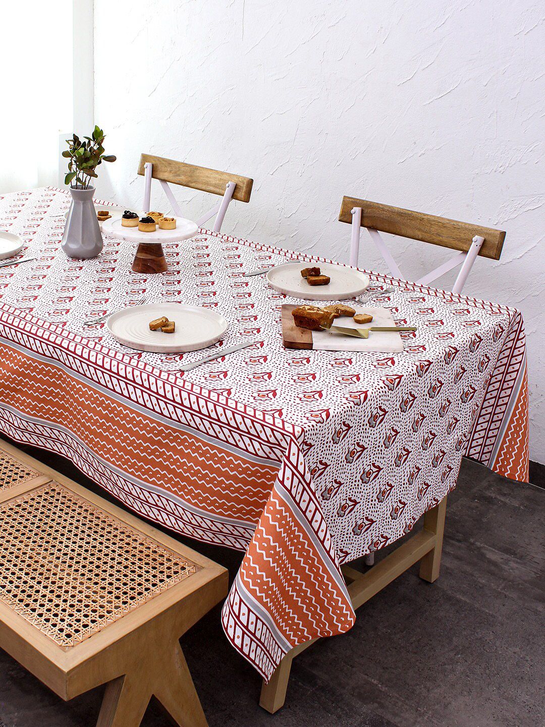 House This Printed Cotton 8 Seater Table Cover Price in India