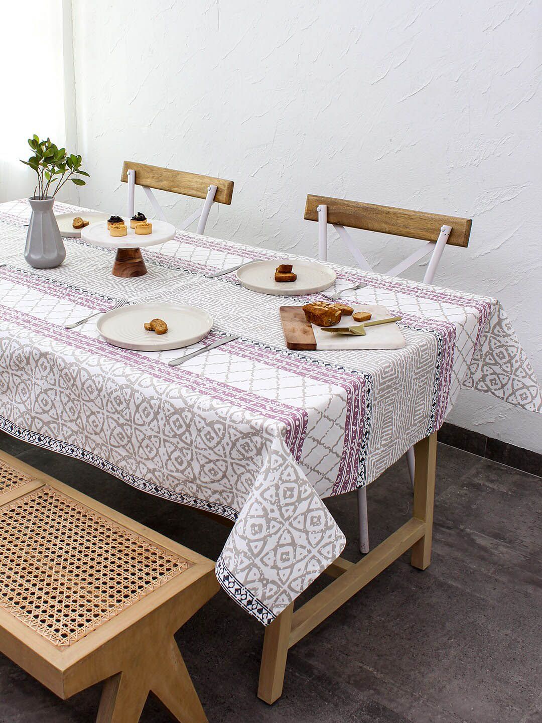 House This Printed Cotton 6 Seater Table Covers Price in India