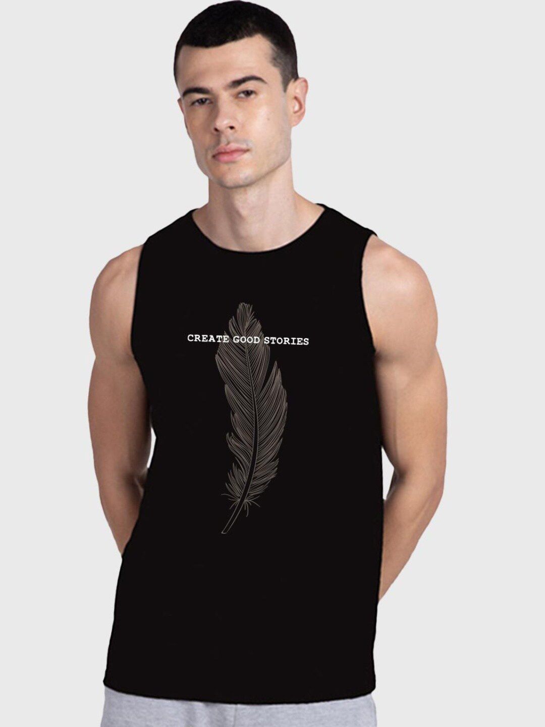 Bewakoof Men Printed Cotton Innerwear Basic Vests