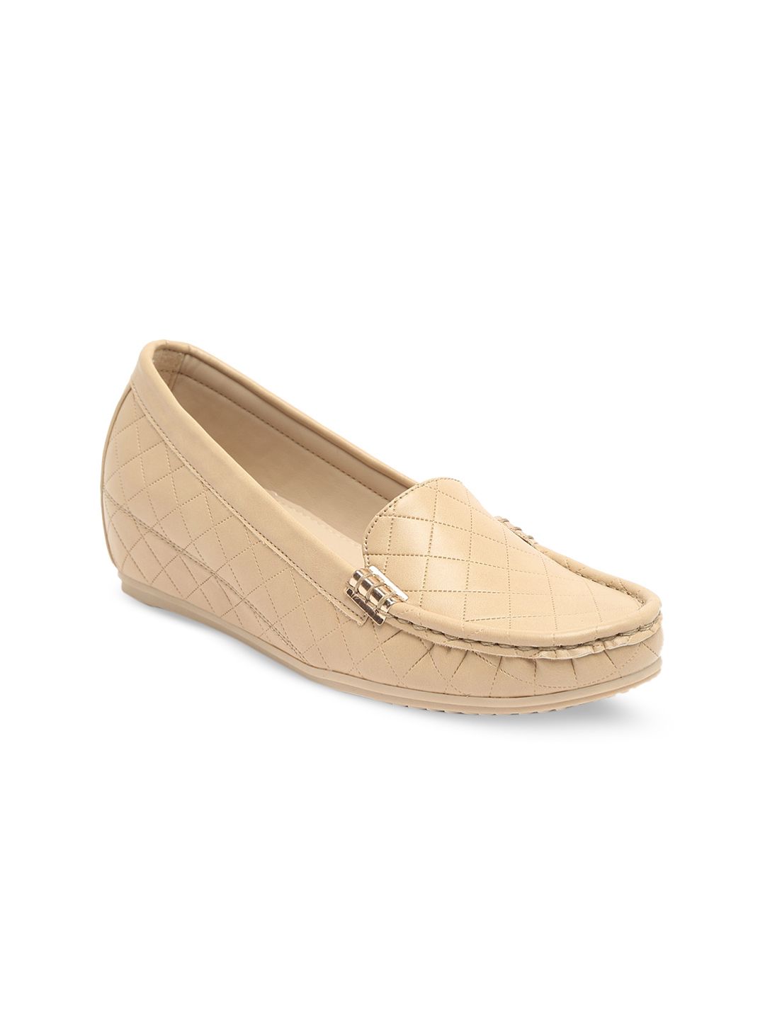 Flat n Heels Women Textured Loafers Price in India