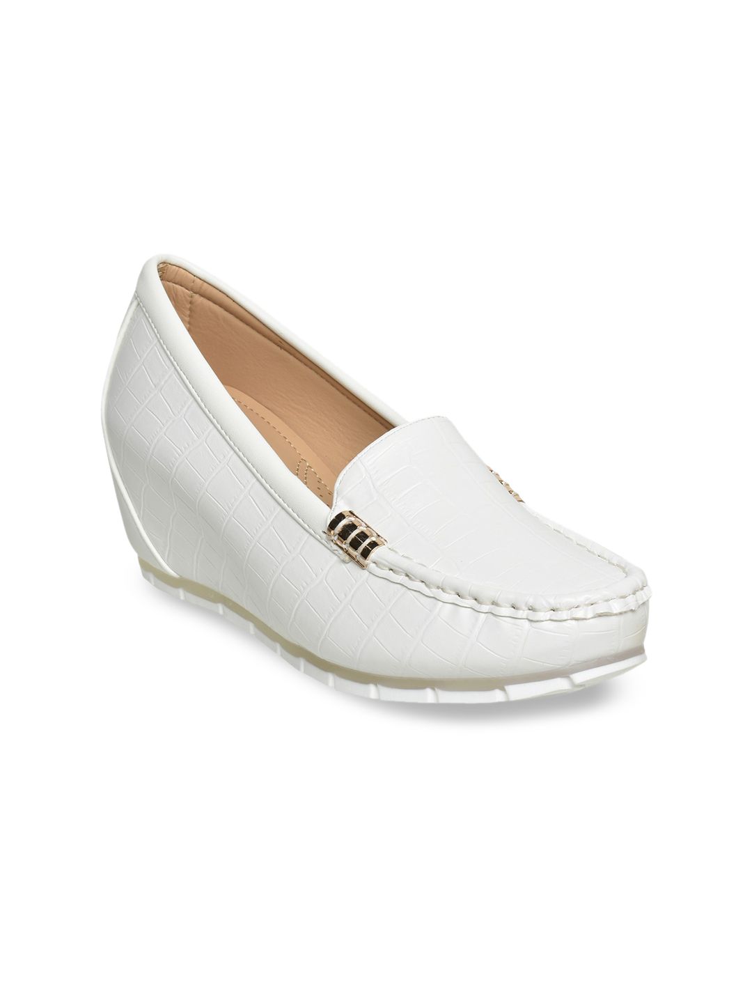 Flat n Heels Women Solid Synthetic Loafers Price in India