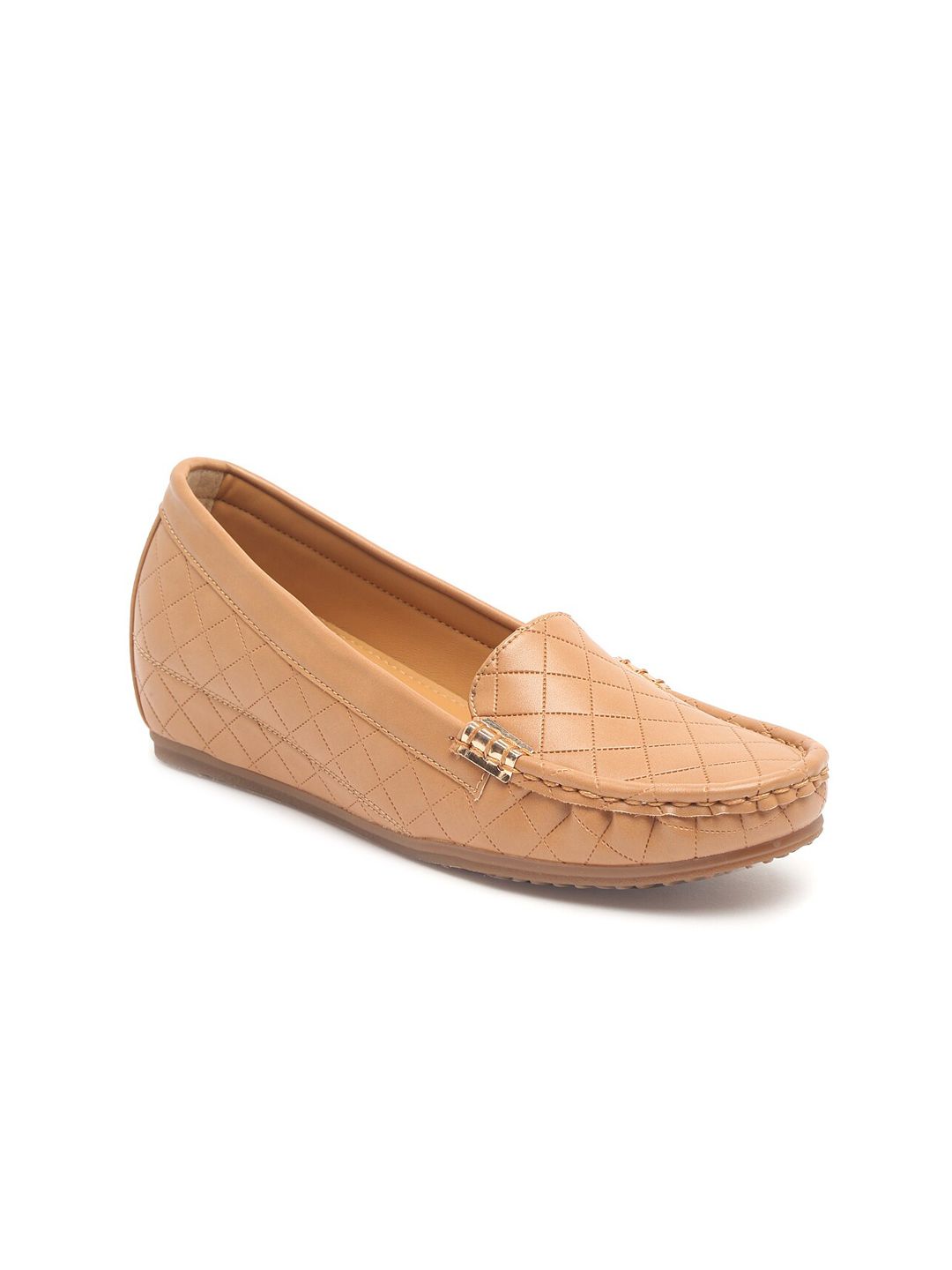 Flat n Heels Women Textured Loafers Price in India