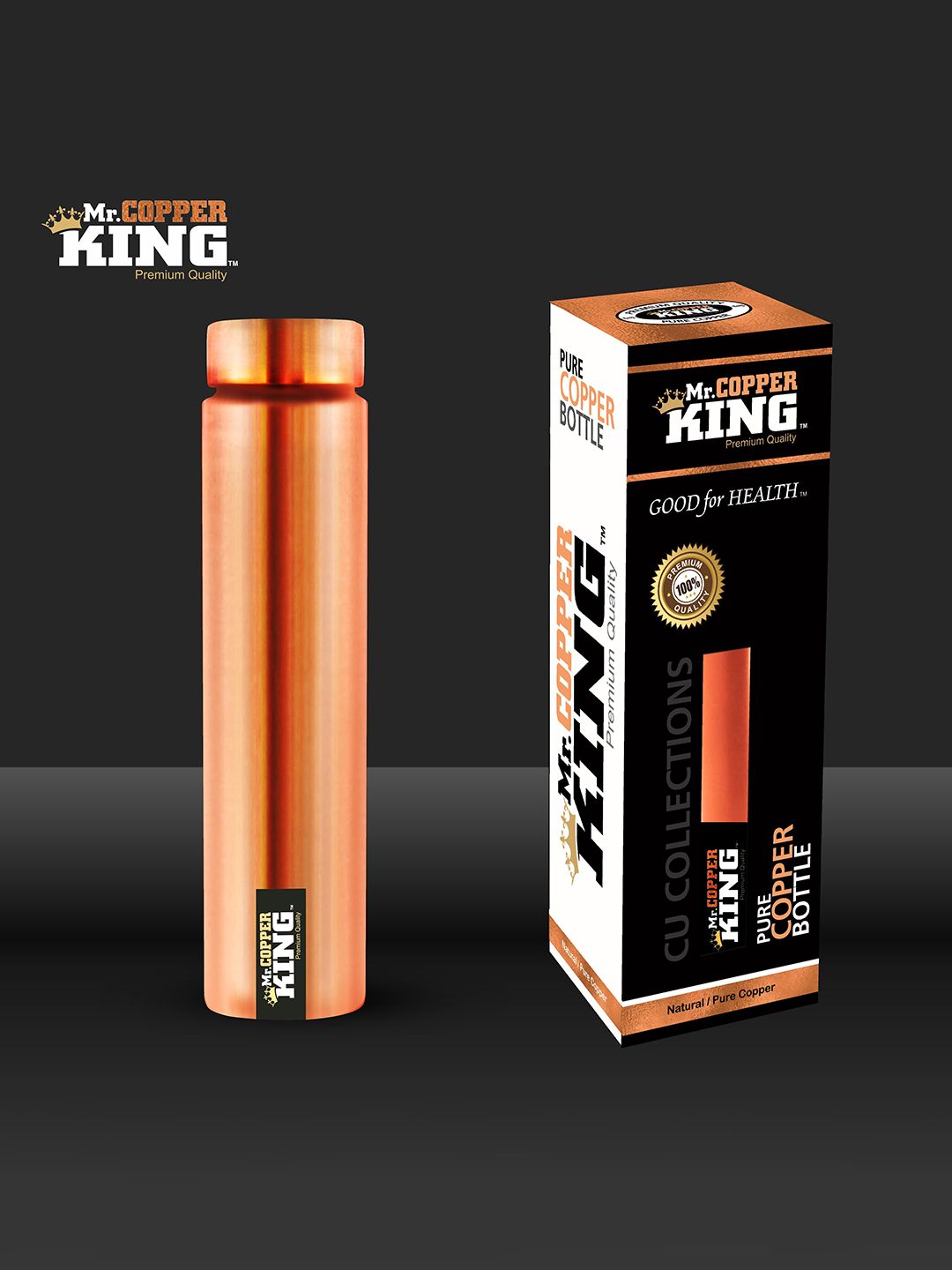 MR. COPPER KING Set Of 2 Solid Water Bottles Price in India