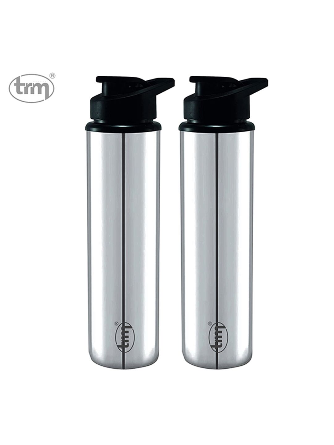 TRM Set Of 2 Solid Stainless Steel Single Wall Water Sipper Bottle Price in India