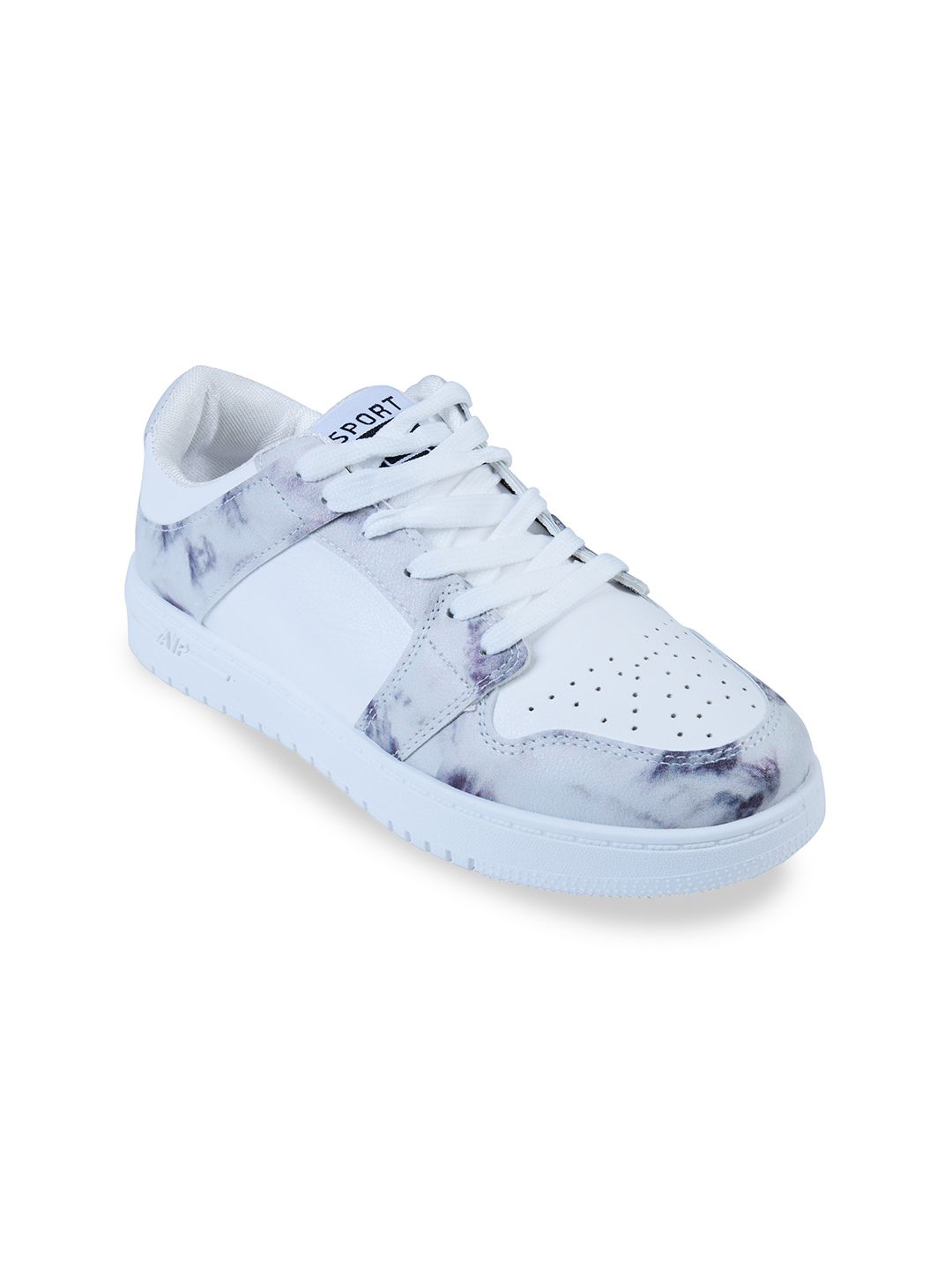 CASSIEY Women White Printed Sneakers