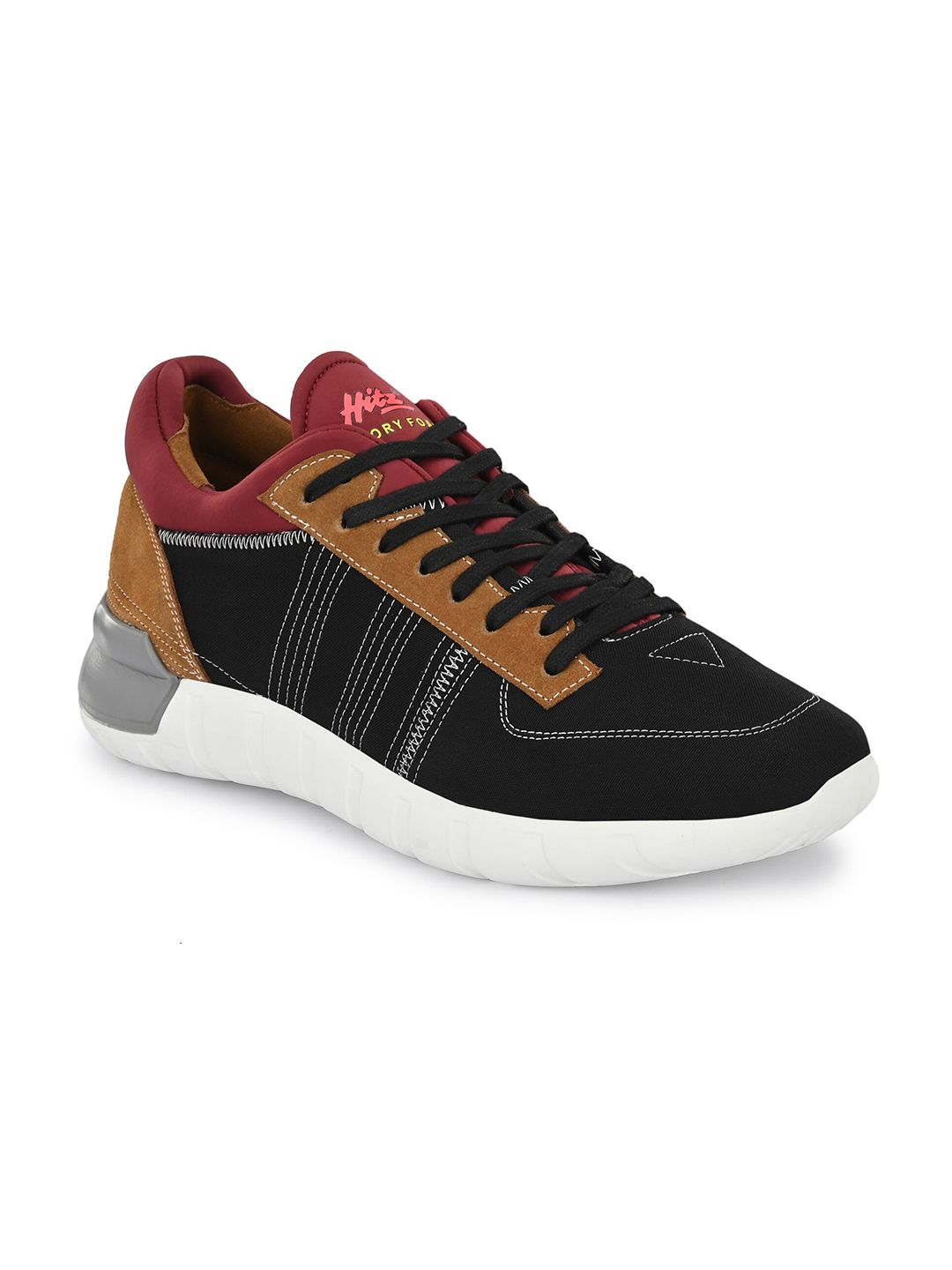 Hitz Men Black Running Shoes