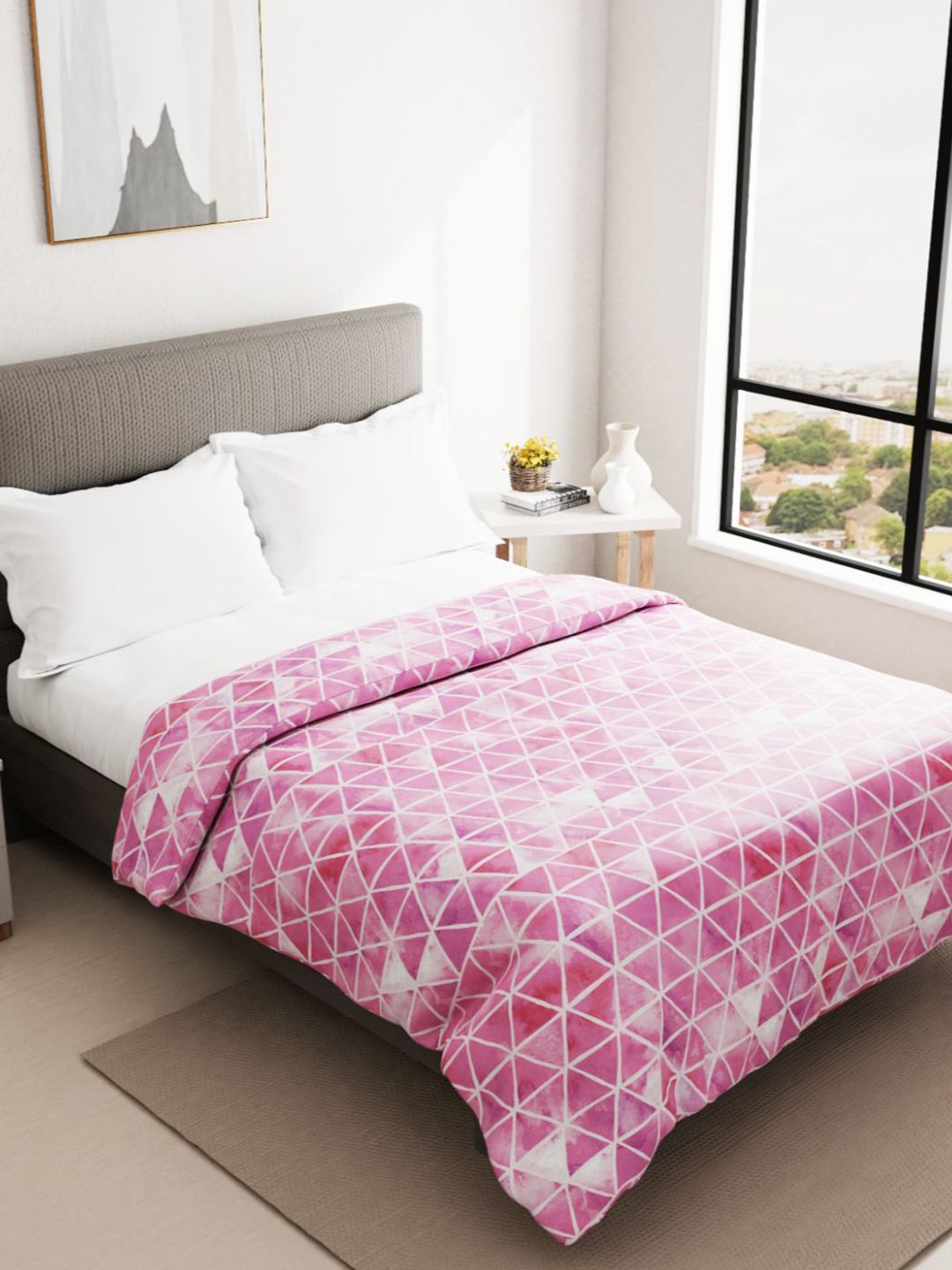 BIANCA Geometric AC Room 210 GSM Double Bed Comforter Price in India