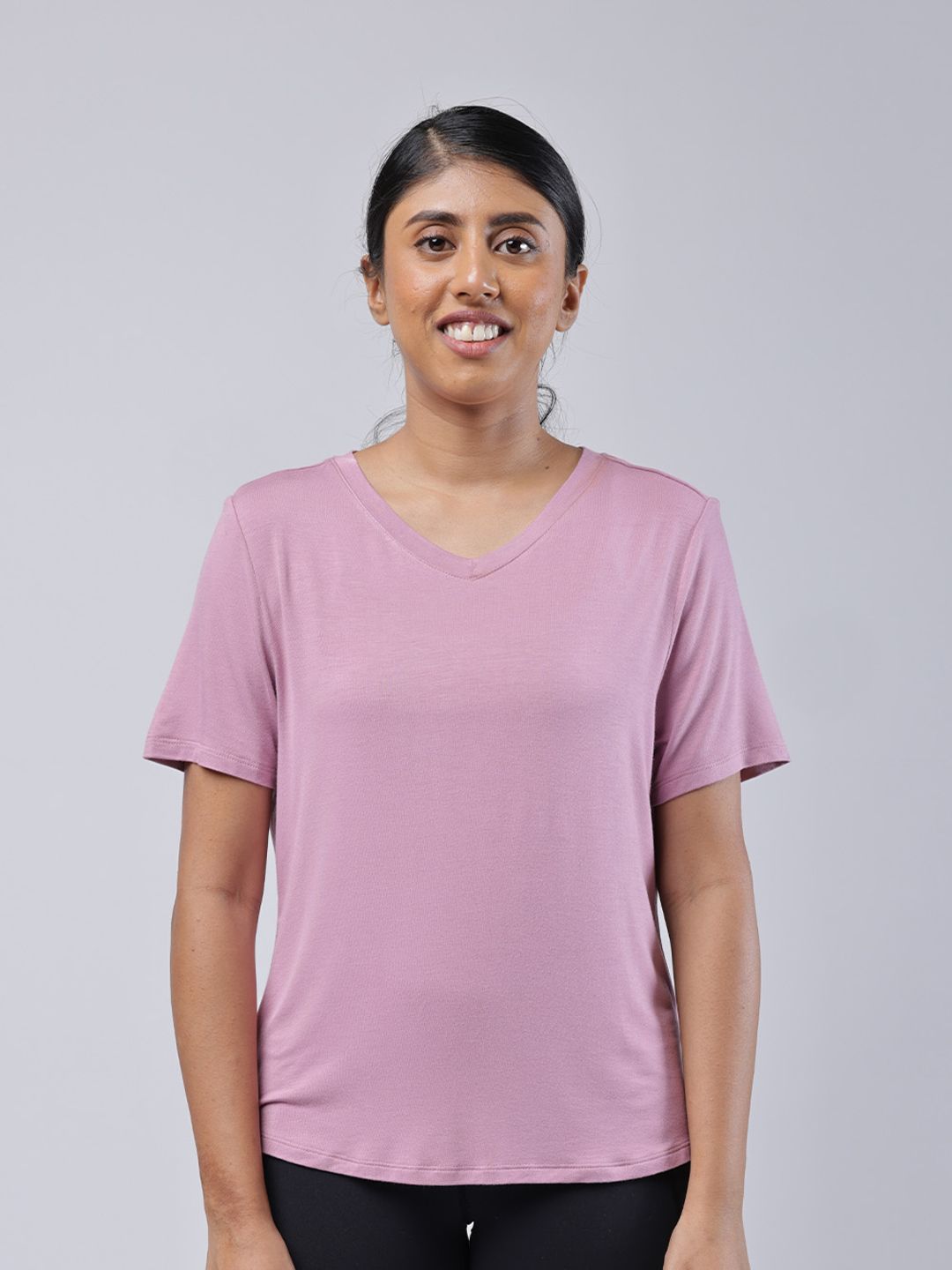 BlissClub Women V-Neck Sports T-shirt Price in India