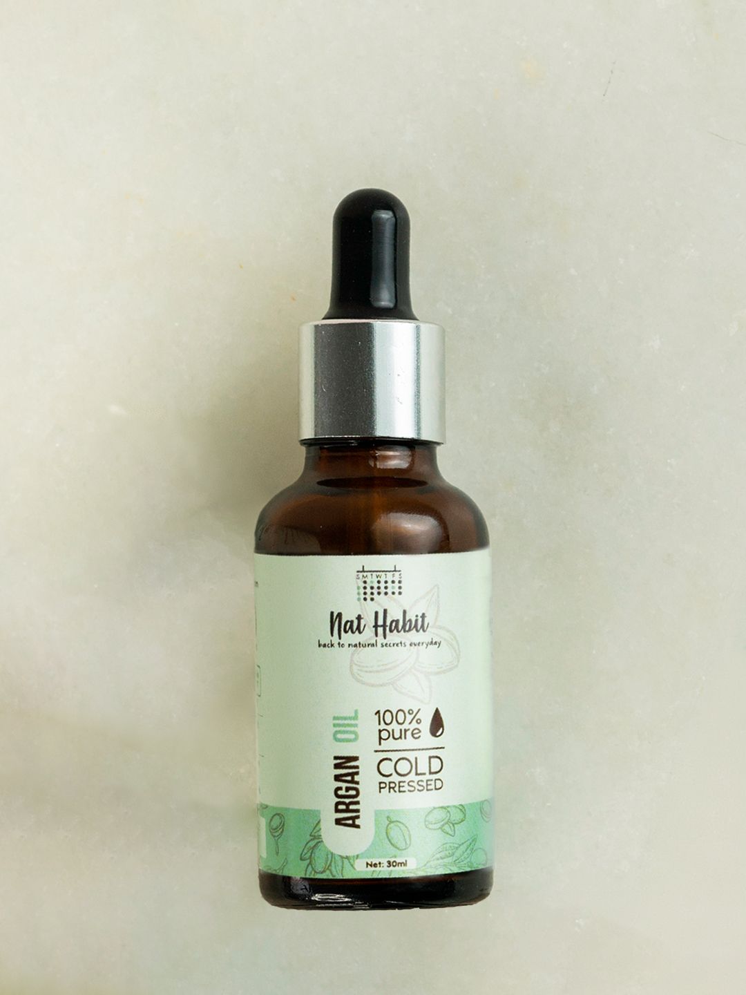 Nat Habit 100% Pure Cold Pressed Argan Body Oil to Prevents Stretch Marks - 30 ml