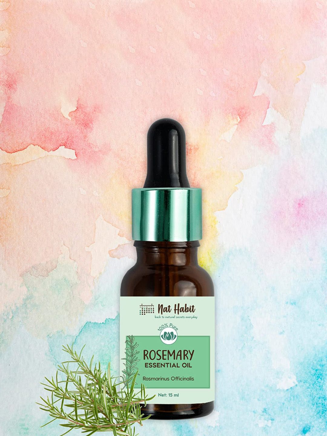 Nat Habit 100% Pure Rosemary Essential Oil to Treats Acne - 15 ml