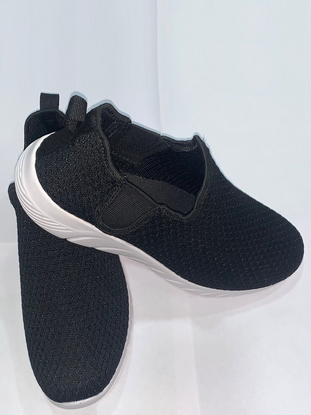 TPENT Women Black Woven Design Slip-On Sneakers Price in India