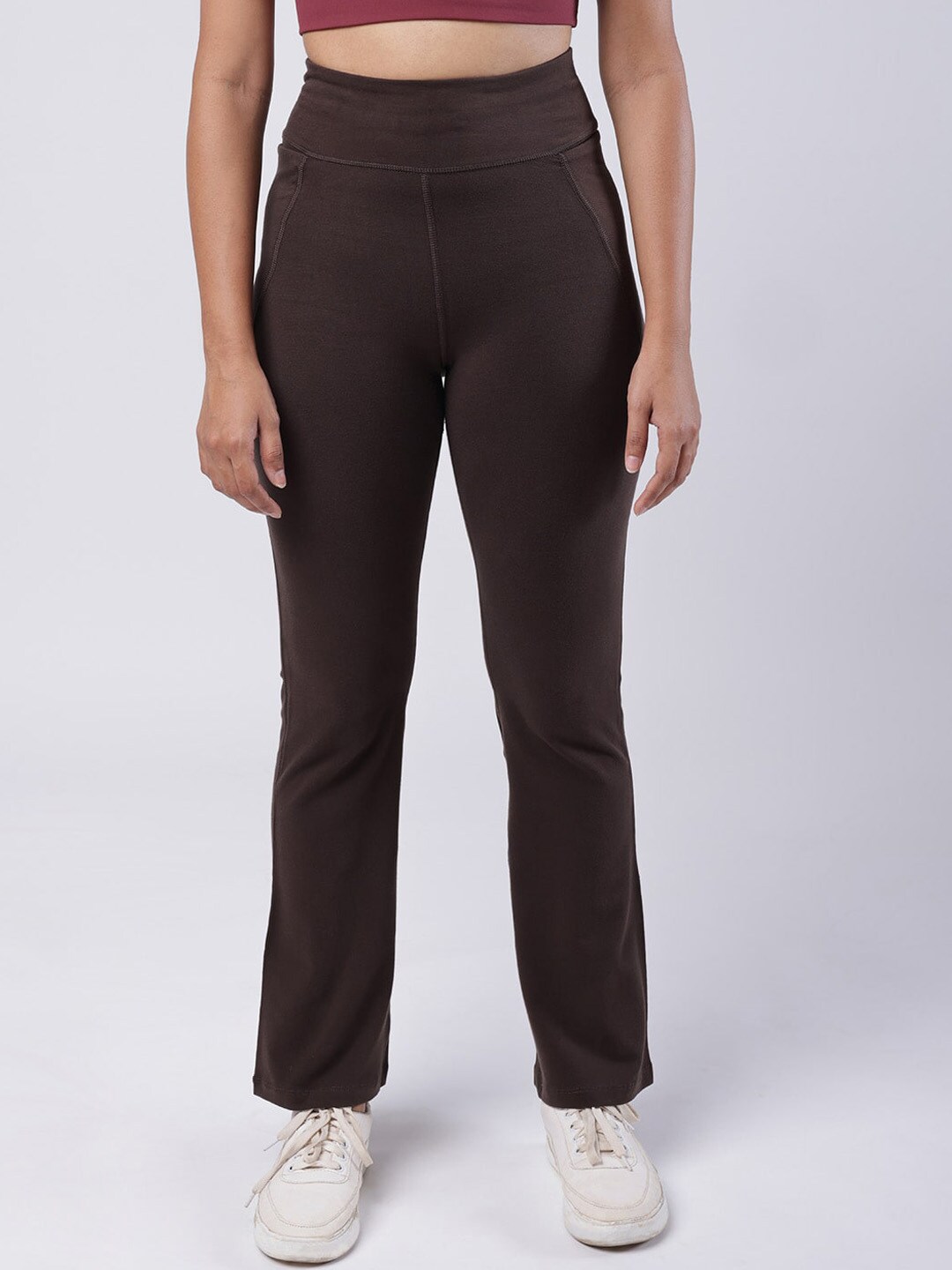 BlissClub Women Solid High Waist The Ultimate Flare Pants Price in India