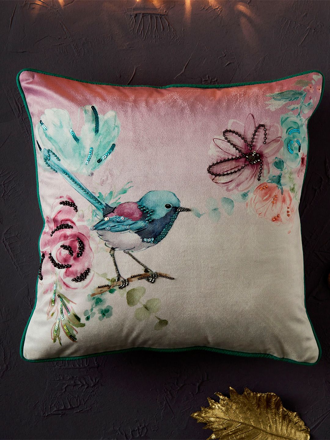 Home Centre Floral Embellished Square Cushion Covers Price in India