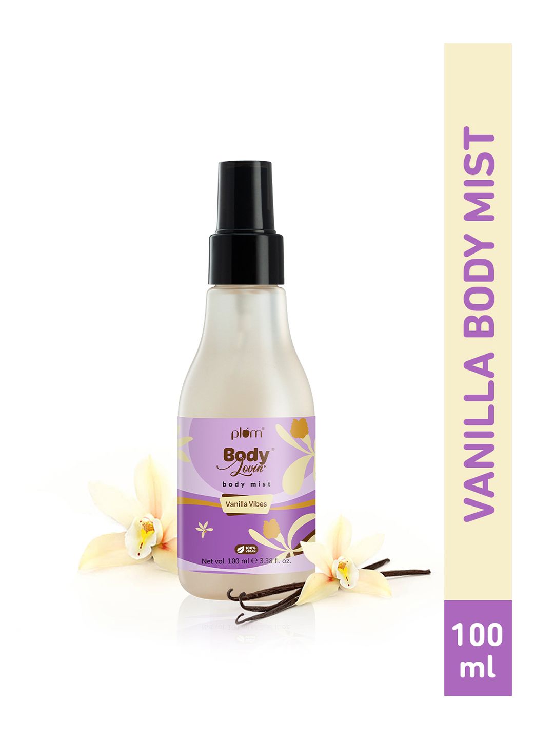 Plum Women BodyLovin Vanilla Vibes Long Lasting Warm Vanilla Fragrance Body Mist - 100ml