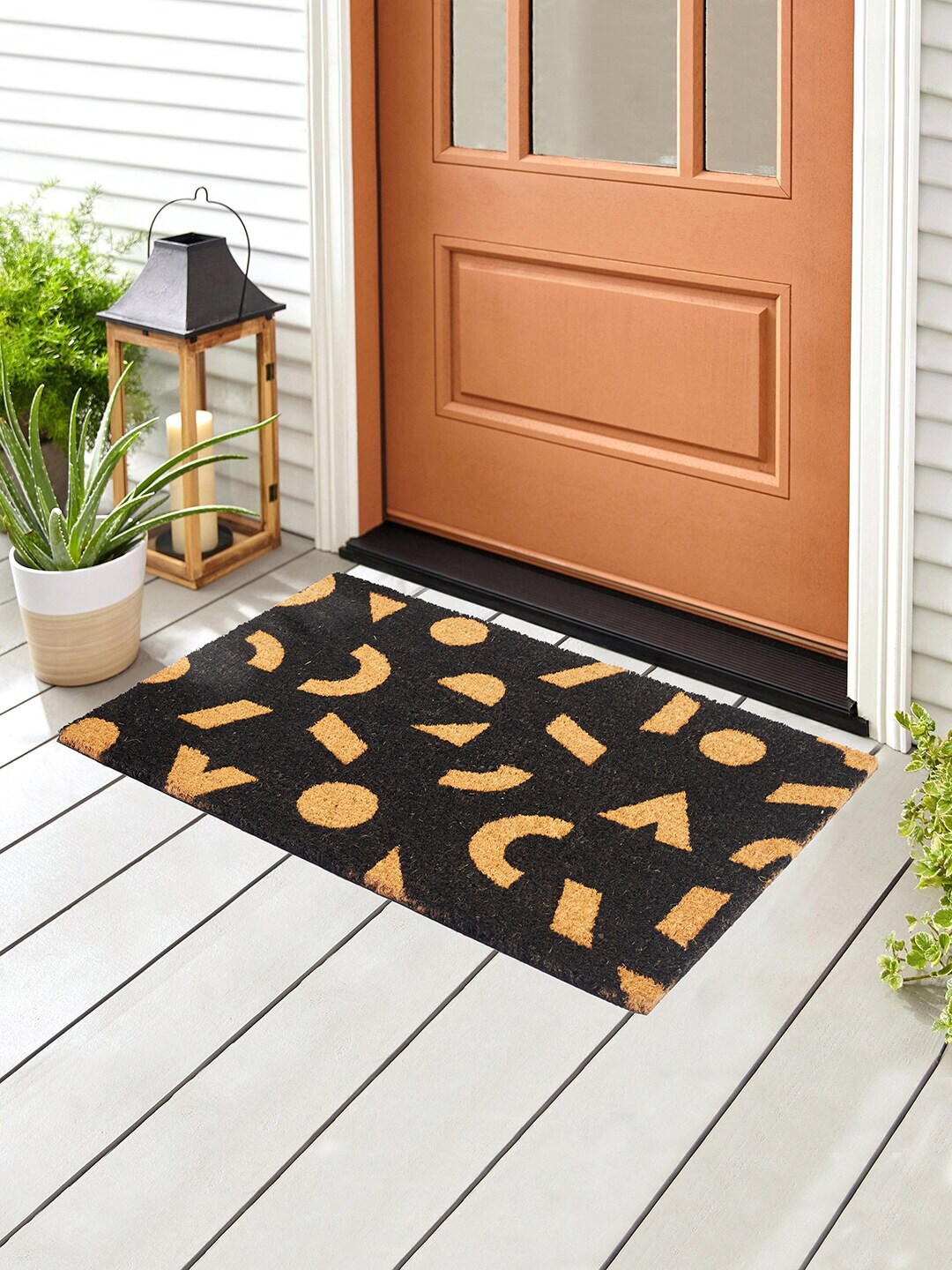 HomeTown Abstract Printed Coir Doormat Price in India