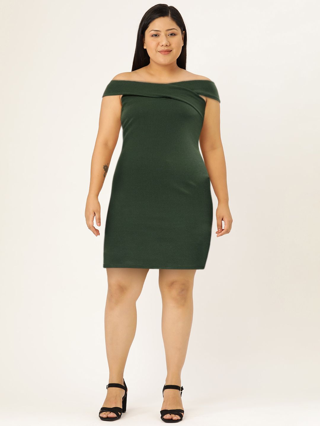 Buy Moda Rapido Olive Green Pret A Party Going Out Off-Shoulder Bodycon Dress - Dresses for Women 20210988 | Myntra Buy Moda Rapido Olive Green Pret A Party Going Out Off-Shoulder Bodycon Dress - Dresses for Women 20210988 | Myntra