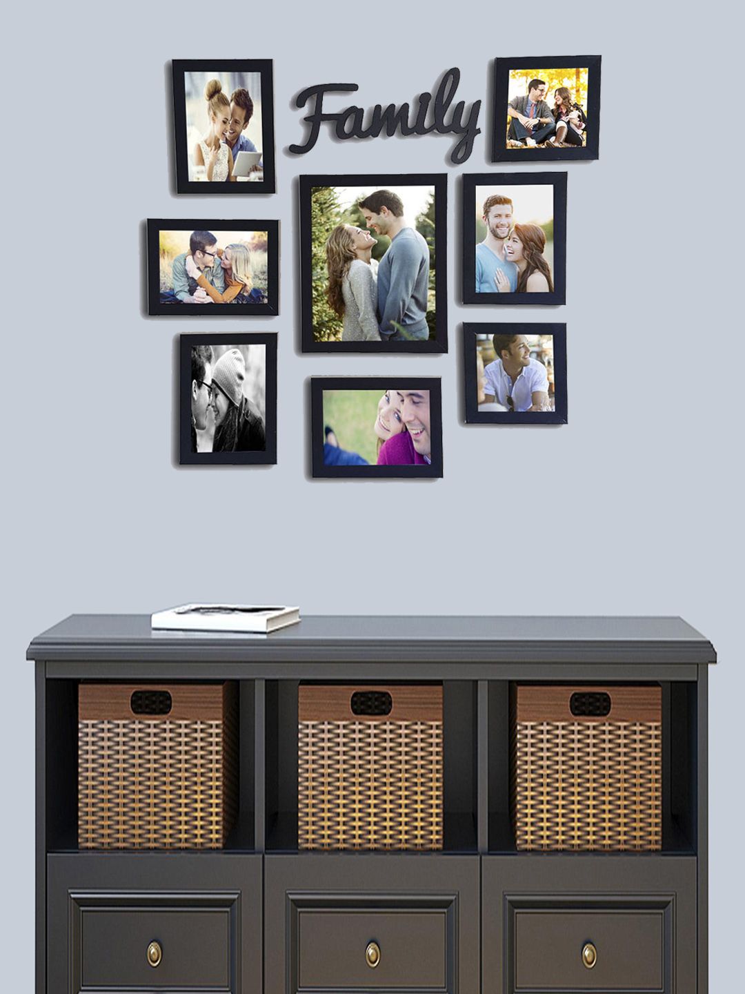 Art Street Black Set of 8 Family Wall Photo Frame Photo Frames Price in India