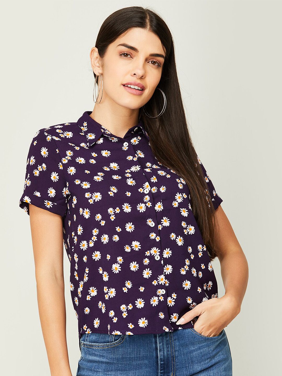 Fame Forever by Lifestyle Floral Print Shirt Style Top Price in India