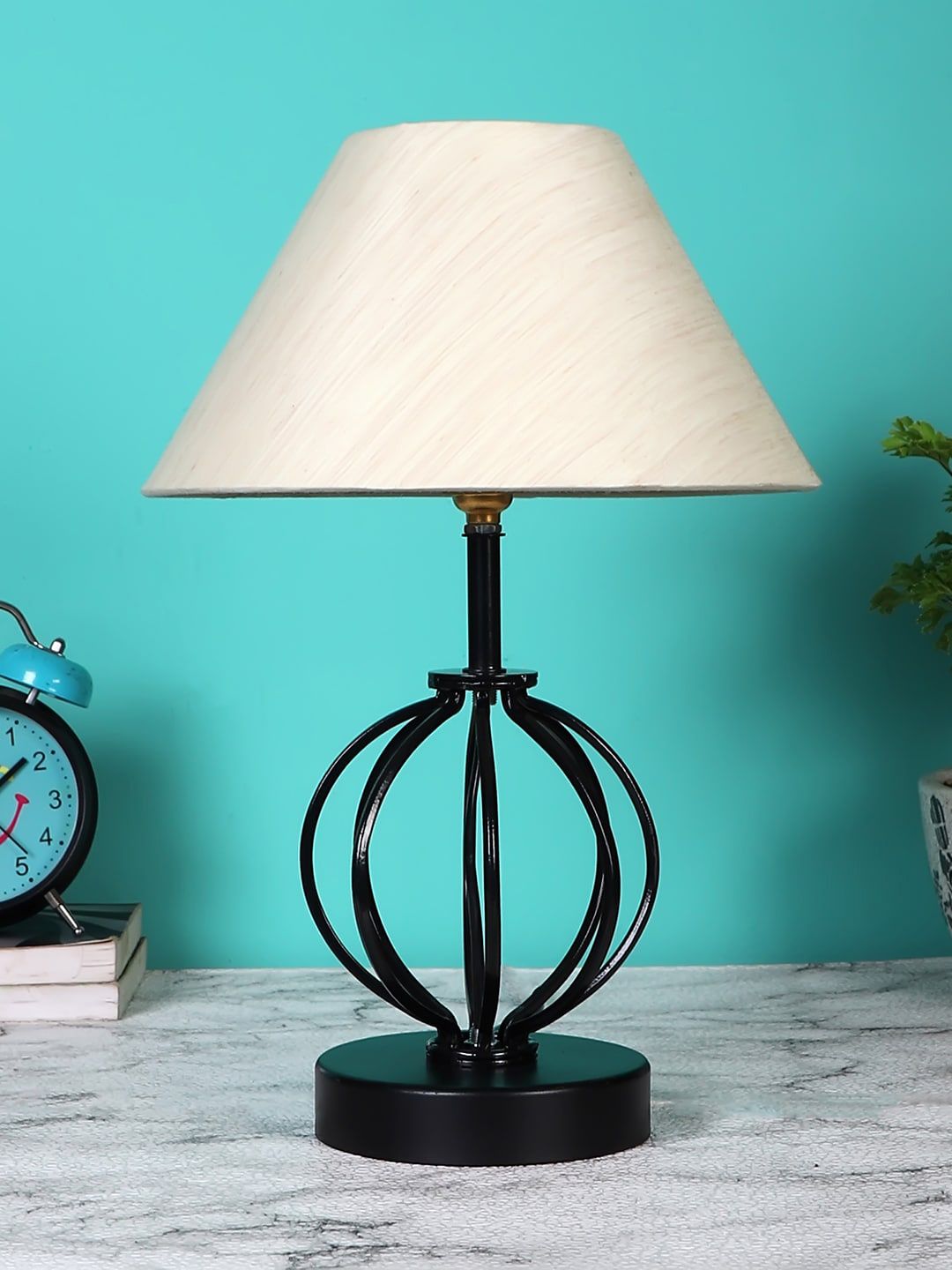 Devansh Abstract Shape Iron Table Lamps With Shade Price in India