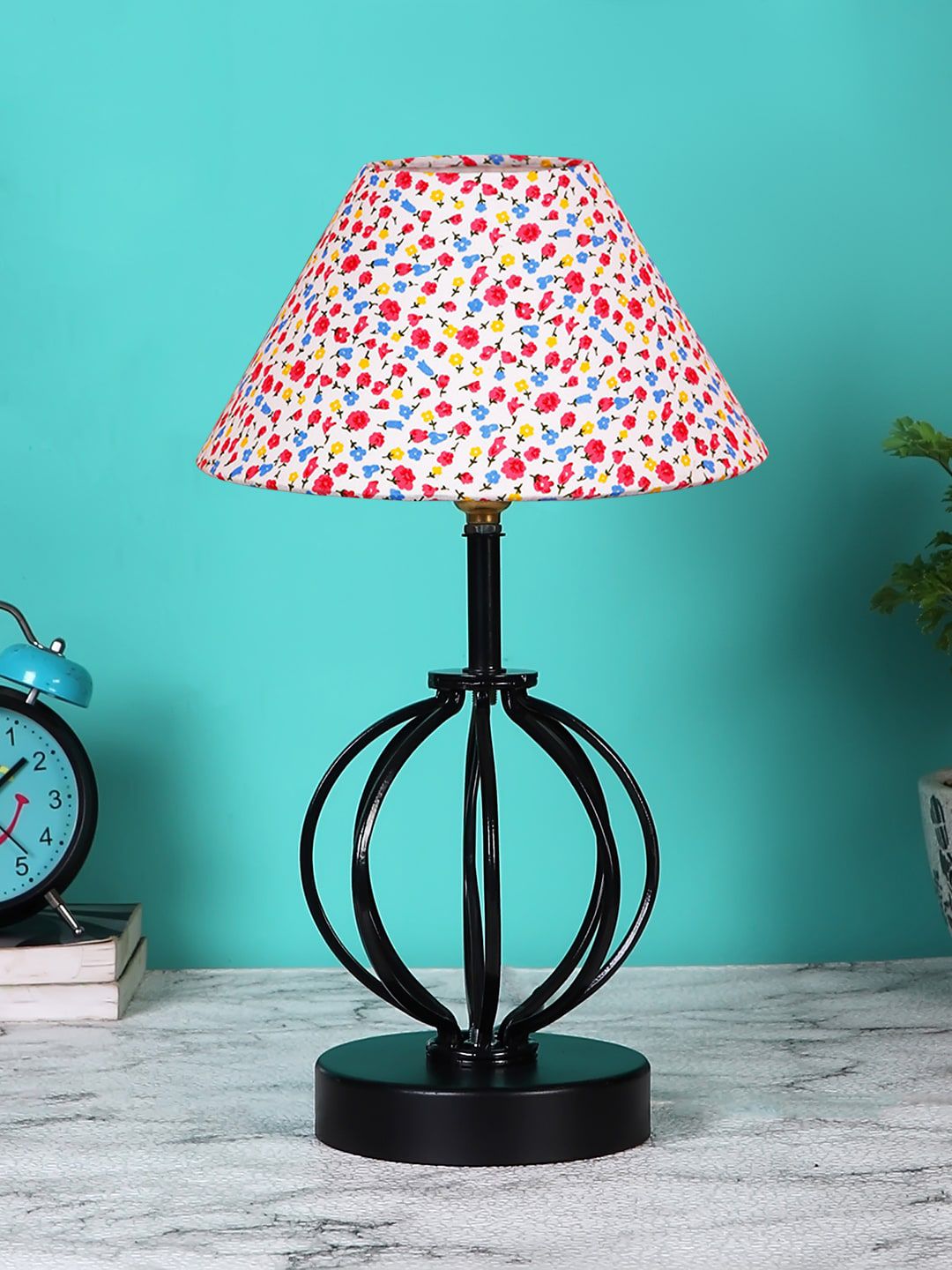 Devansh Printed Table Lamp With Shade Price in India