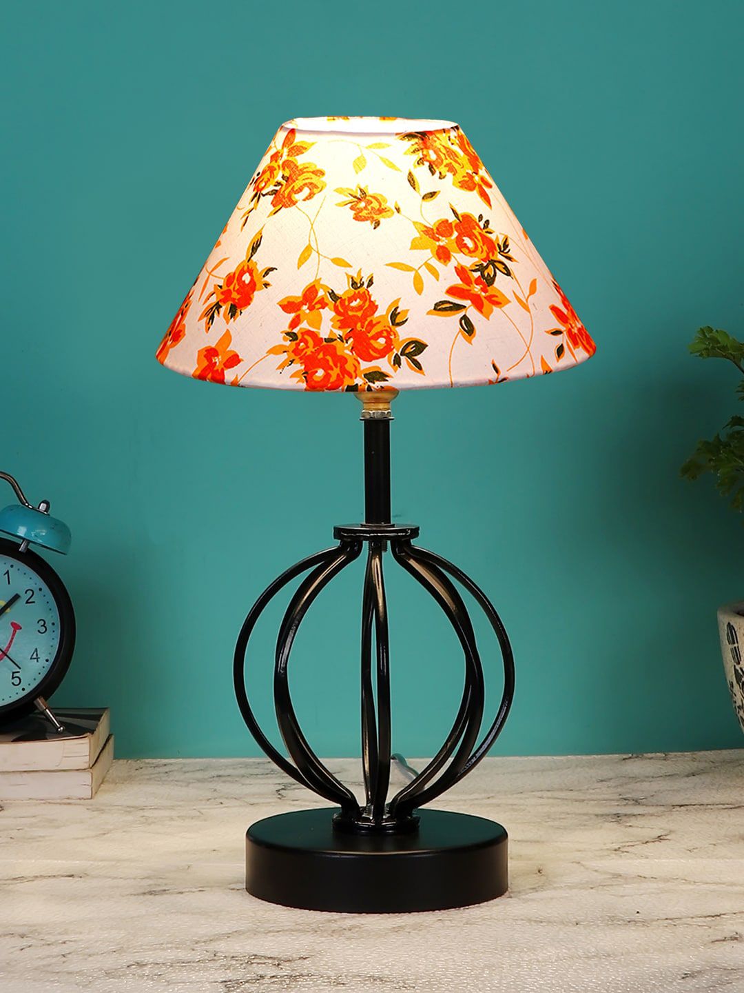 Devansh Printed Iron Base Table Lamps Price in India