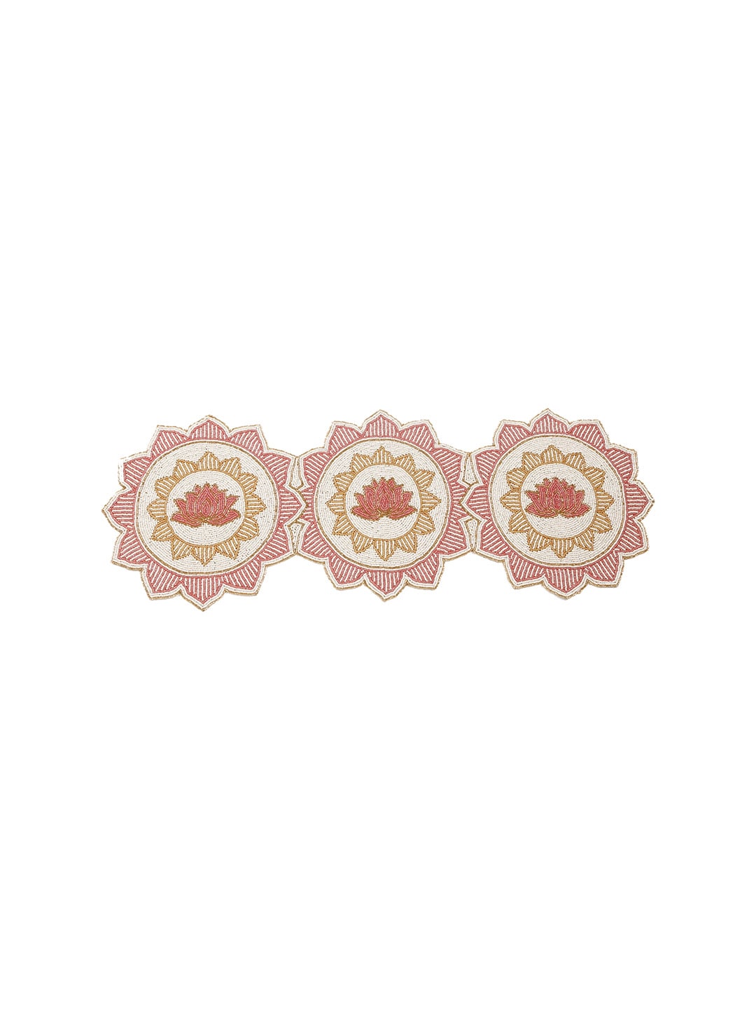 Home Centre Pink Beaded Table Runner Price in India