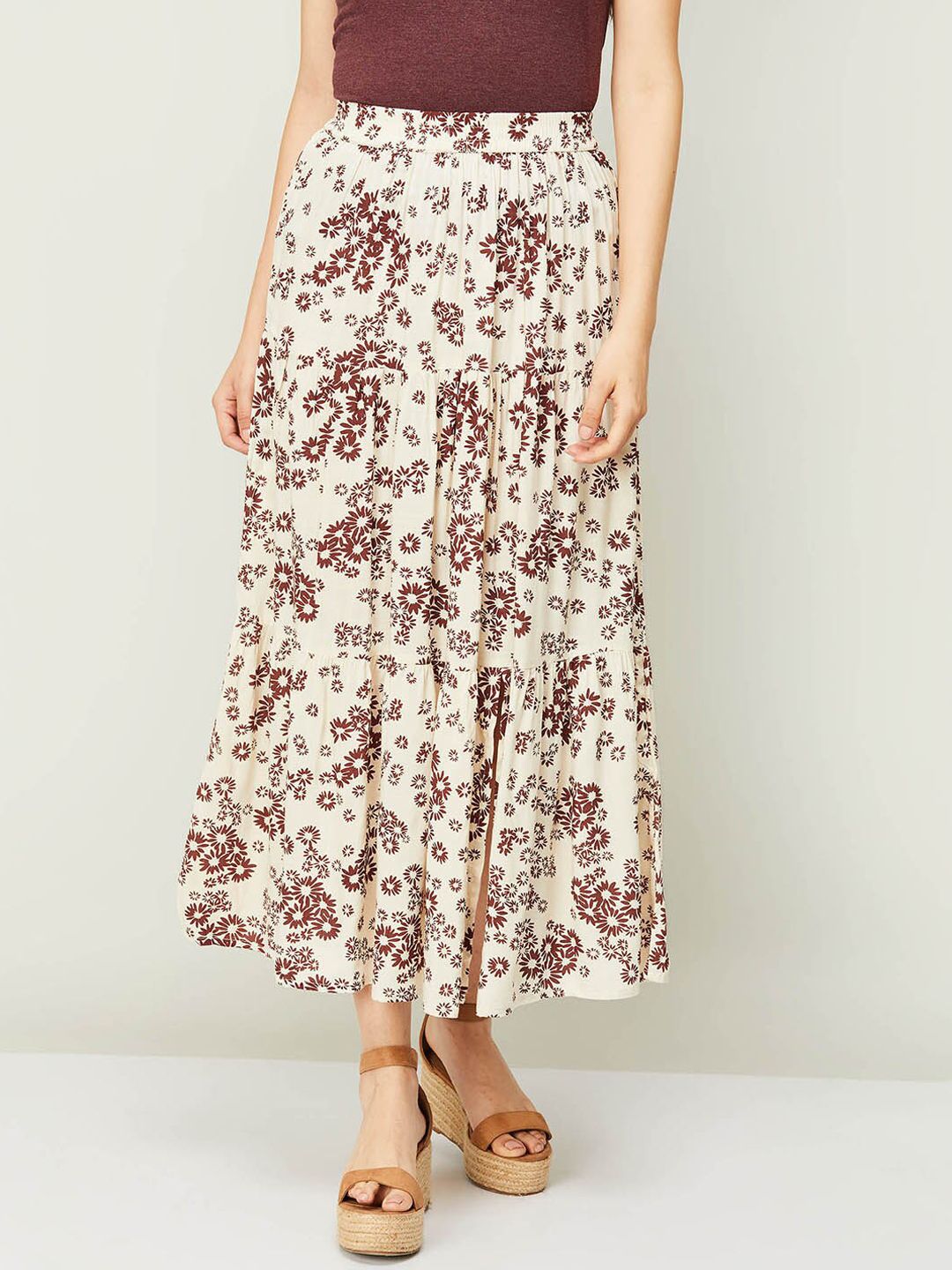 Fame Forever by Lifestyle Women Beige Floral Printed Culottes Trousers Price in India