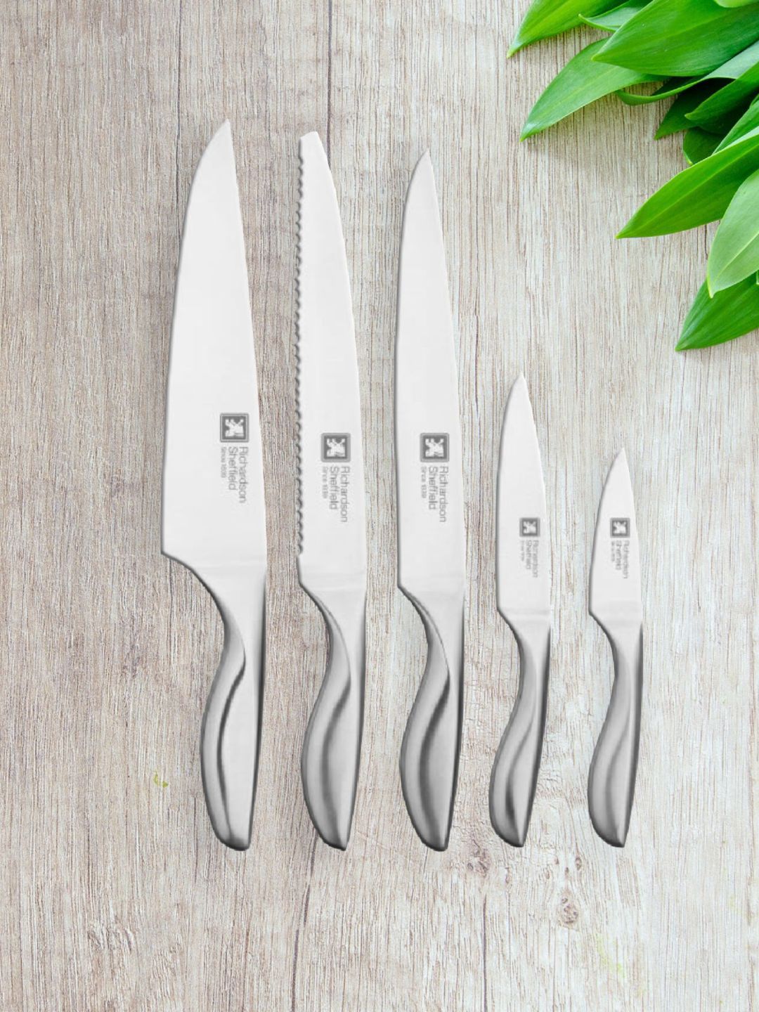 Richardson Sheffield Set Of 5 Silver-Toned Solid Stainless Steel Knife Set Price in India