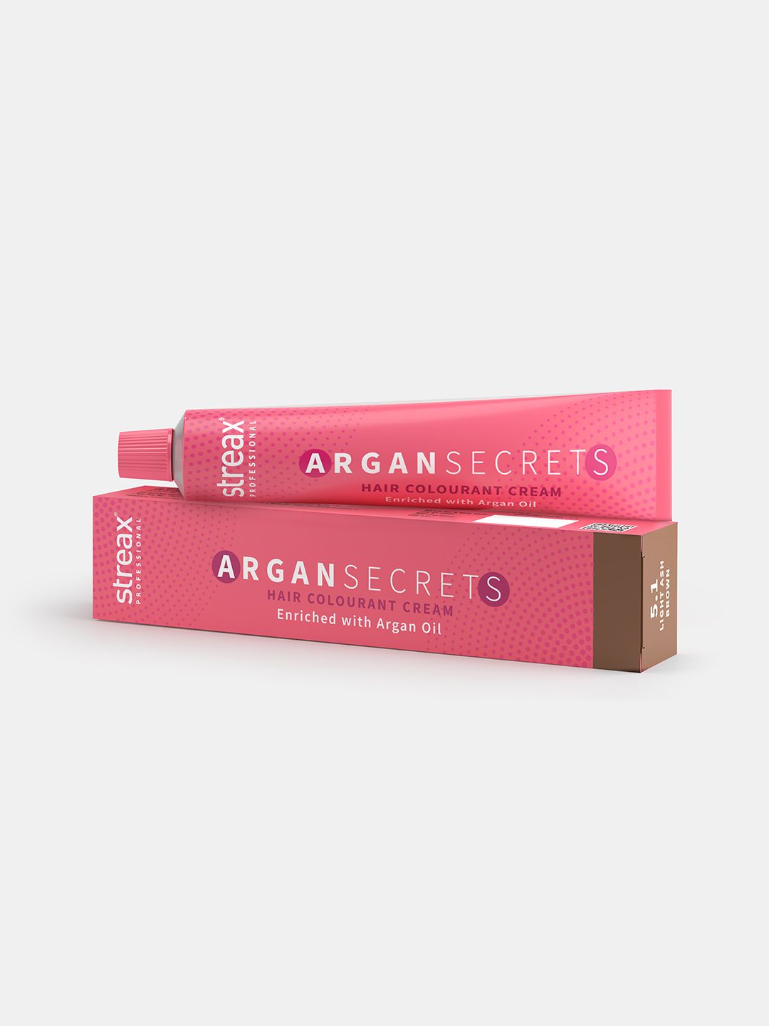 Streax Professional Argan Secret Hair Colourant Cream 60 g - Light Ash Brown 5.1