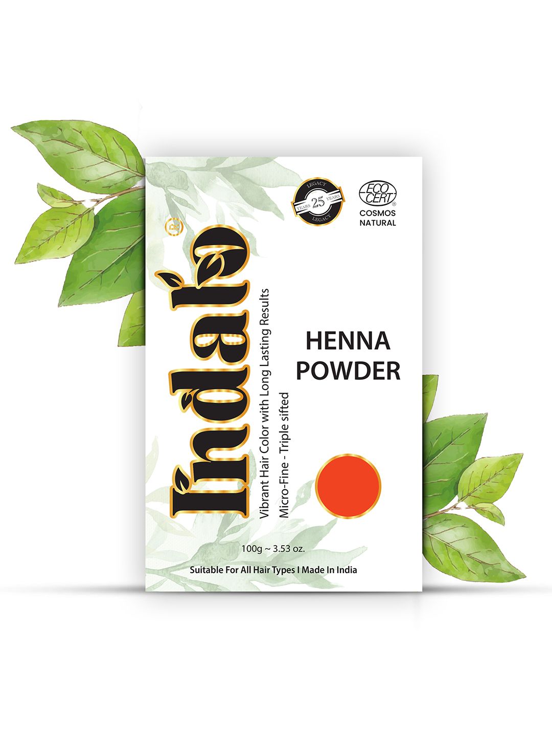 INDALO Set of 2 Ammonia Free Natural Henna Powder for Conditioning Hair Growth - 100g Each