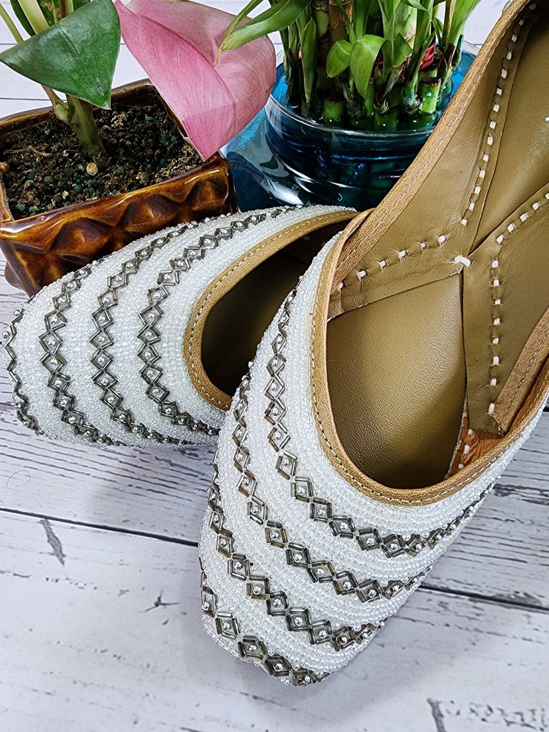 Fulkari Women Embellished  Ballerinas Flats