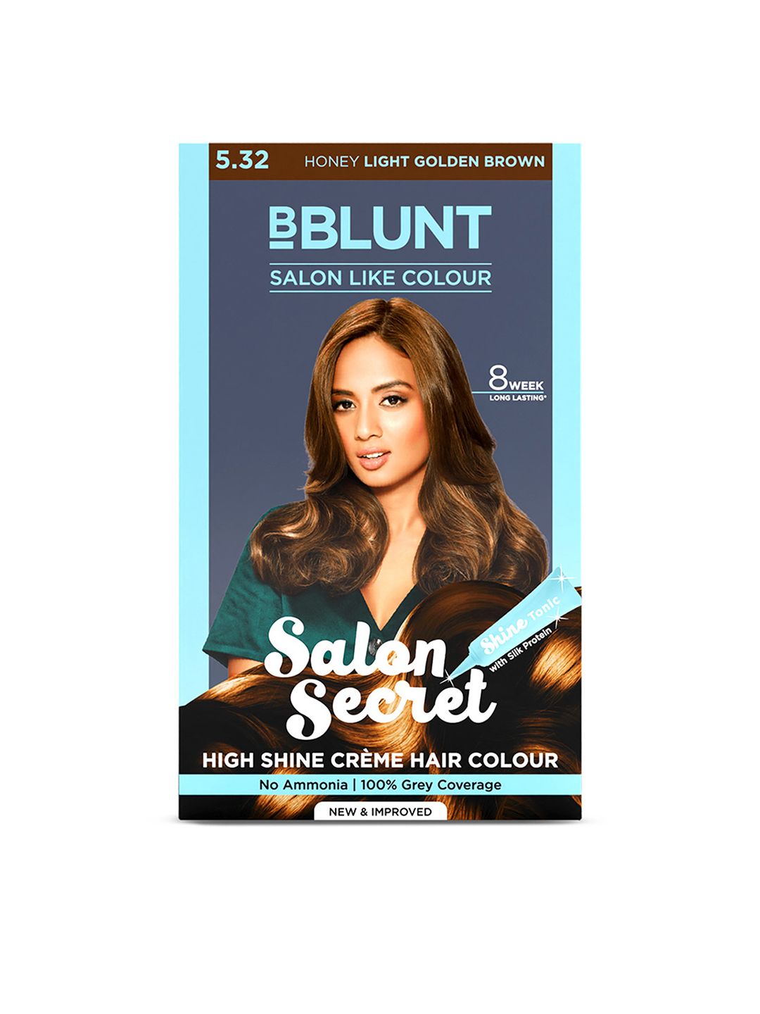 BBLUNT Salon Secret High Shine Creme Hair Colour 100 g+8 ml - Honey Light Golden Brown