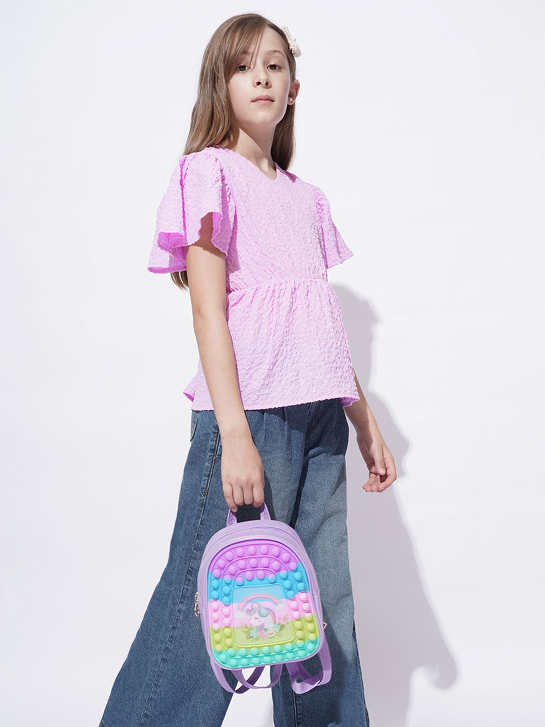 Vero Moda Vero Moda Girls Solid Round Neck Top