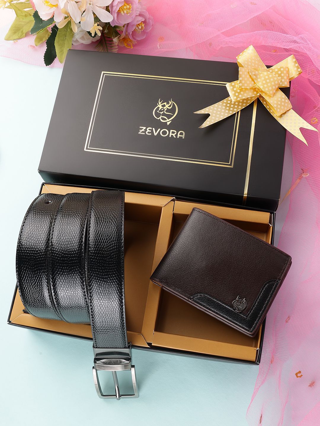 ZEVORA Men Accessory Gift Gift Set Of Wallet With Belt