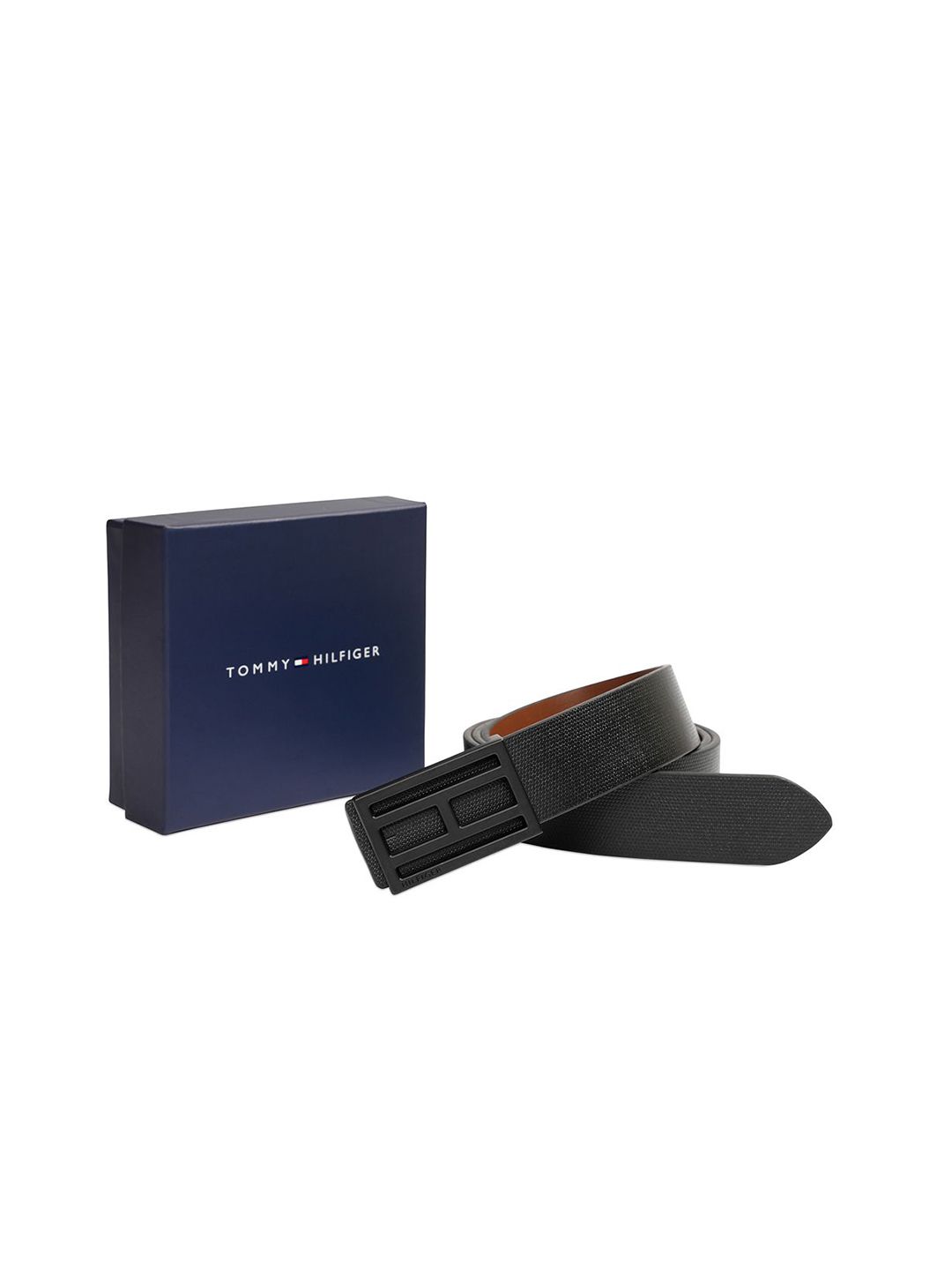 Tommy Hilfiger Men Textured Leather Reversible Formal Belt