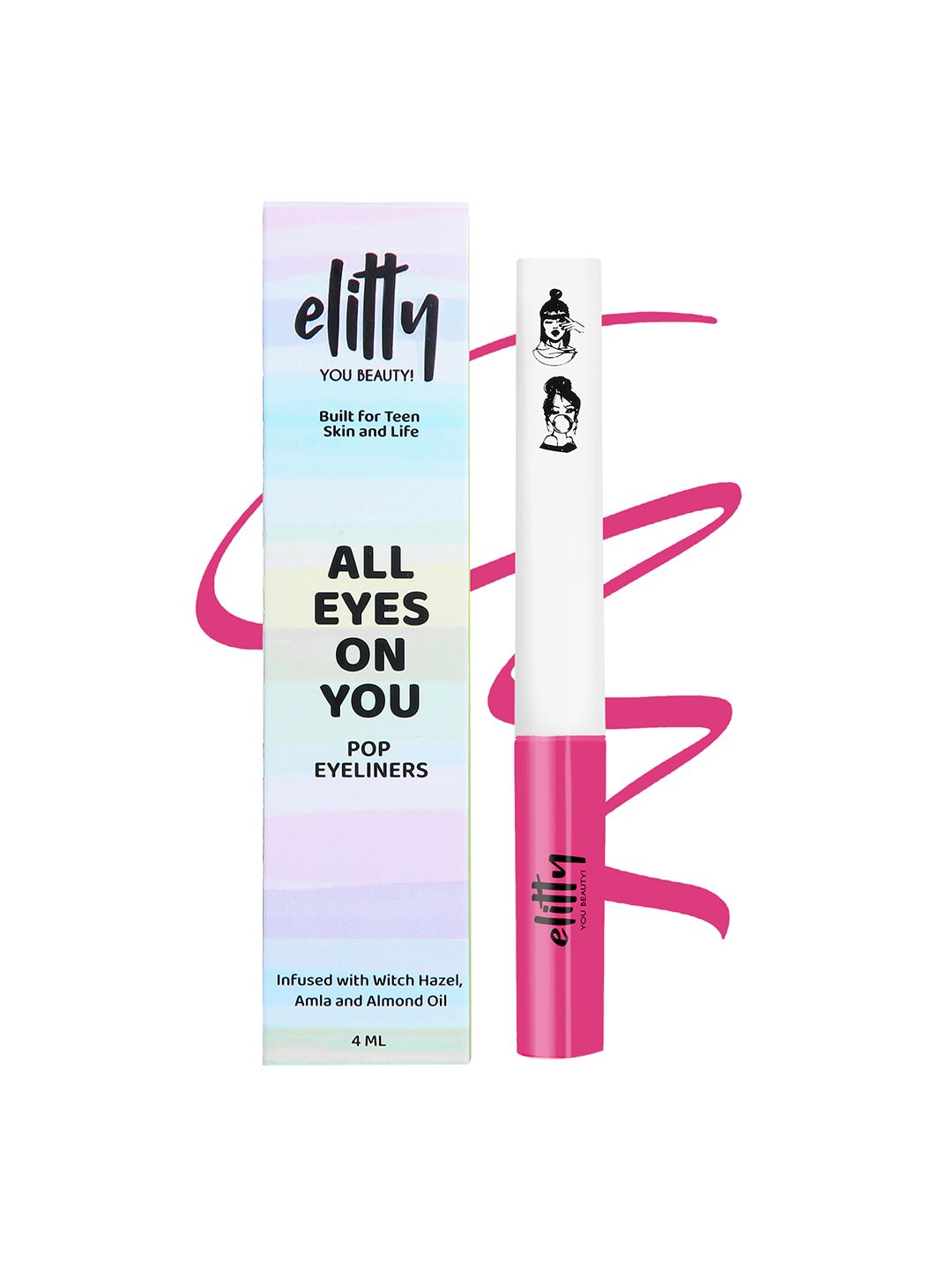 Elitty Matte Finish Waterproof Eyeliner Lasts Upto 12 Hours-4 ml-High Key