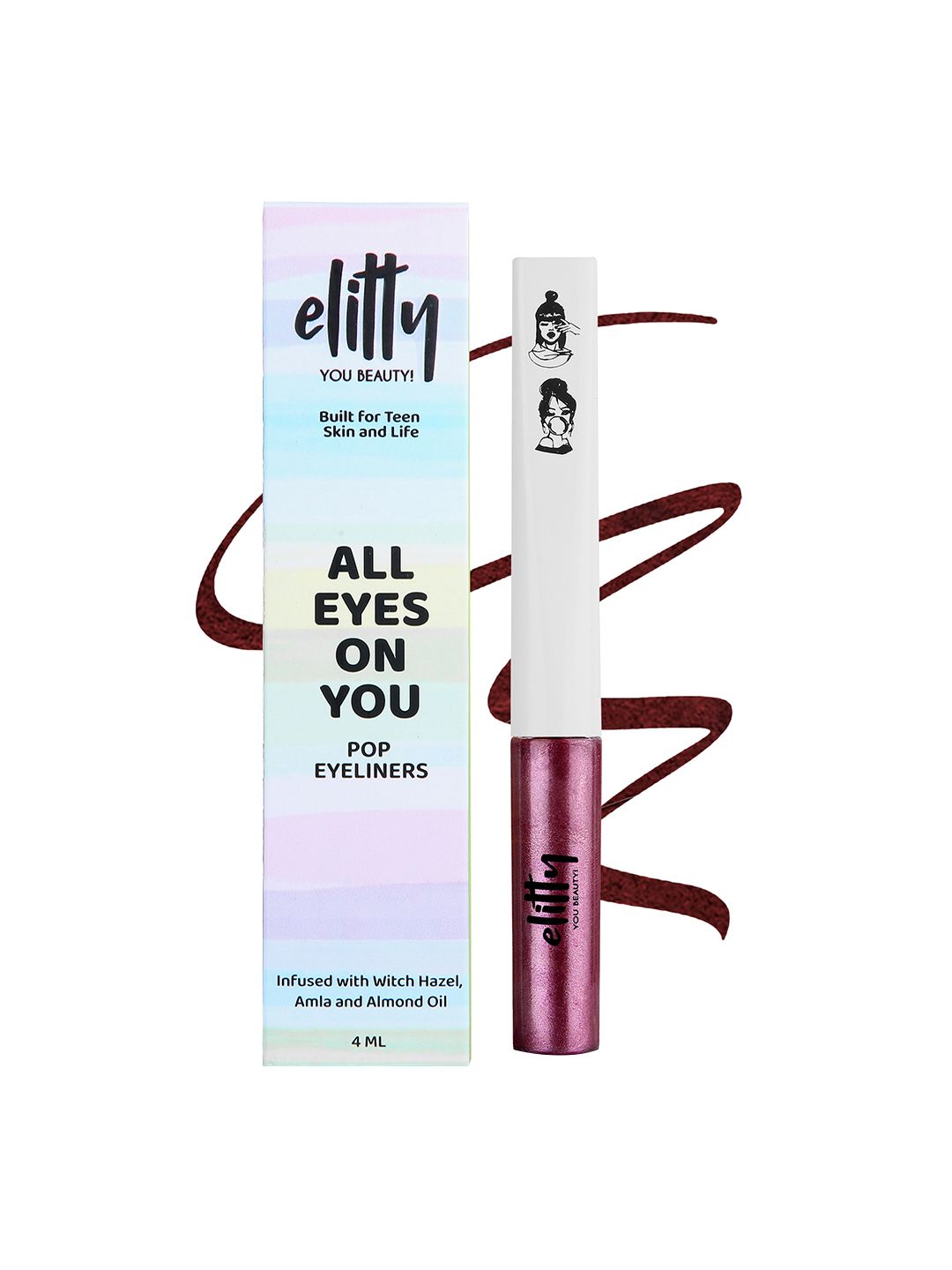 Elitty Long Lasting Smudge Proof Metallic Liquid Pop Eyeliner 4ml - Lunar Magic