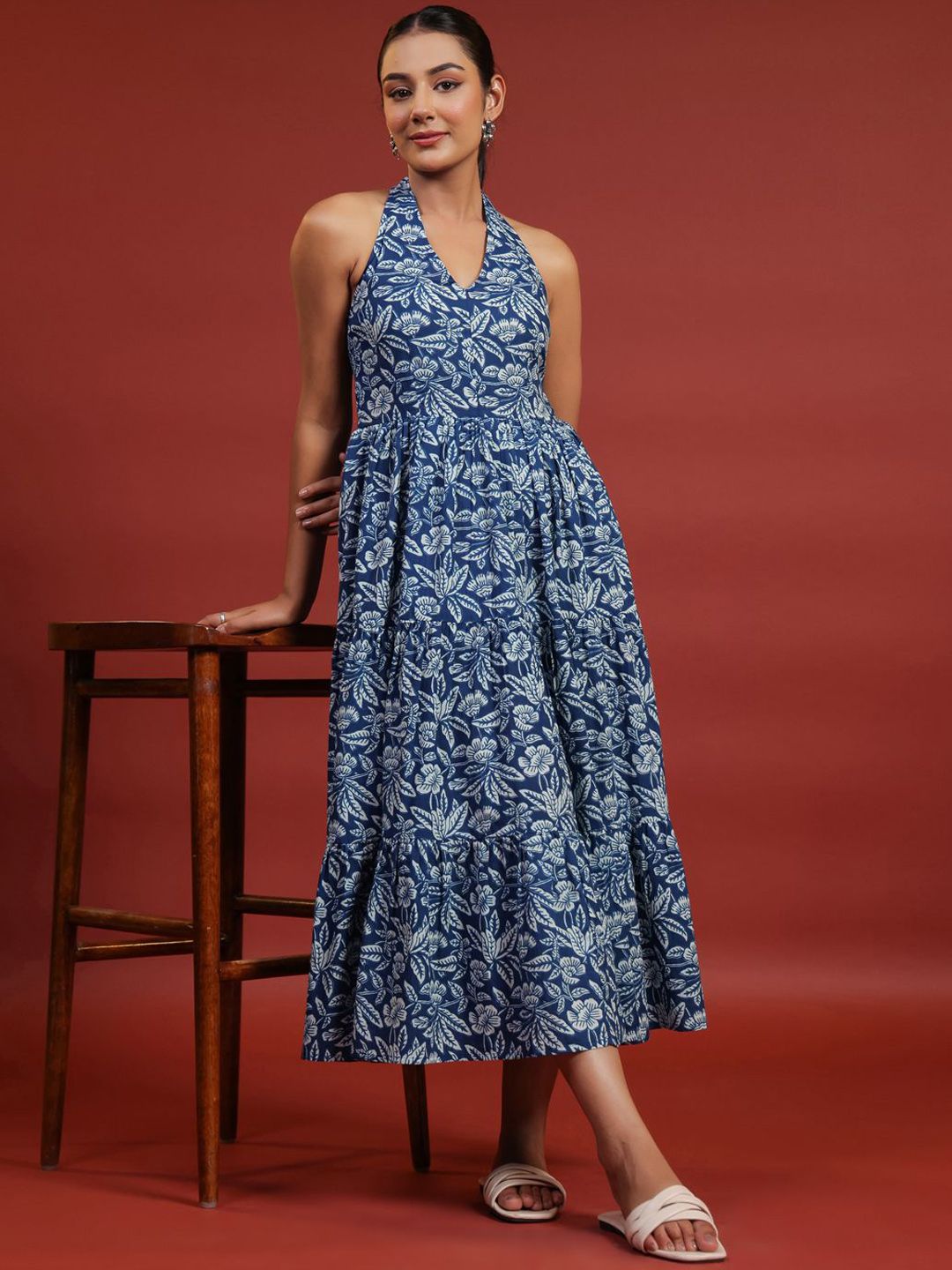 Buy anayna Printed Halter Neck Dress - Dresses for Women 30560723 | Myntra