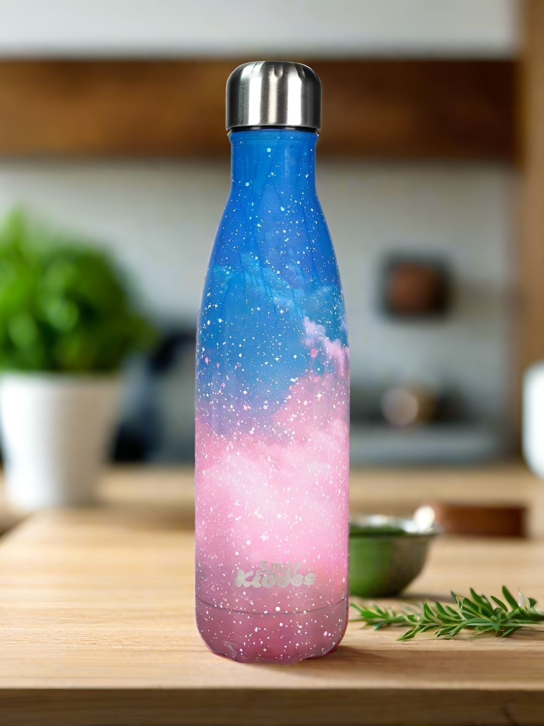 Smily Kiddos Pink Colourblocked Stainless Steel Double Wall Vacuum Flask - 500ml