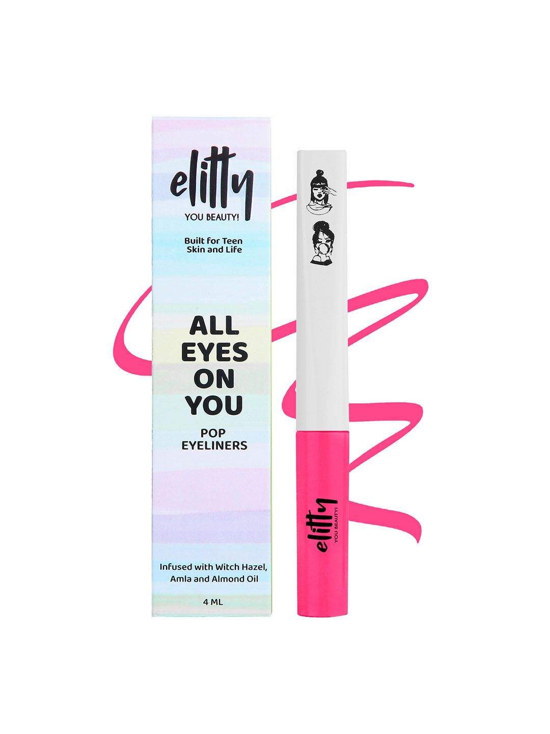 Elitty Long Lasting Smudge Proof Matte Liquid Pop Eyeliner - 4ml - Forgotten Kiss