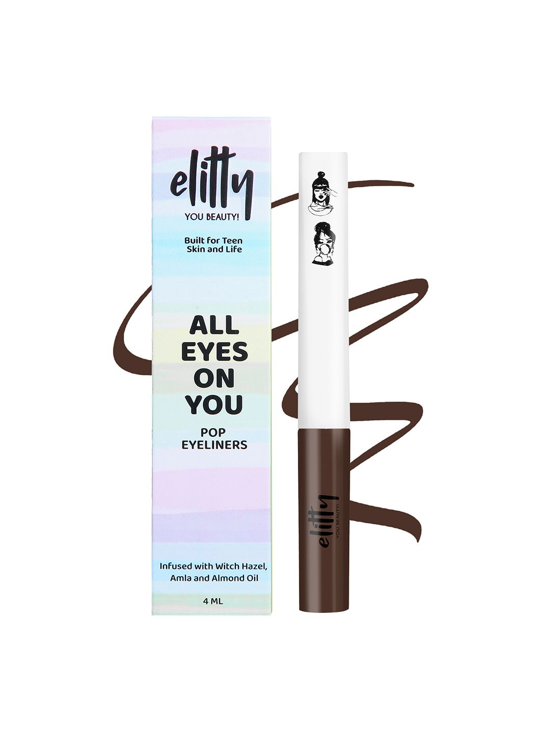 Elitty Waterproof Liquid Eyeliner- Spill The Tea-4ml