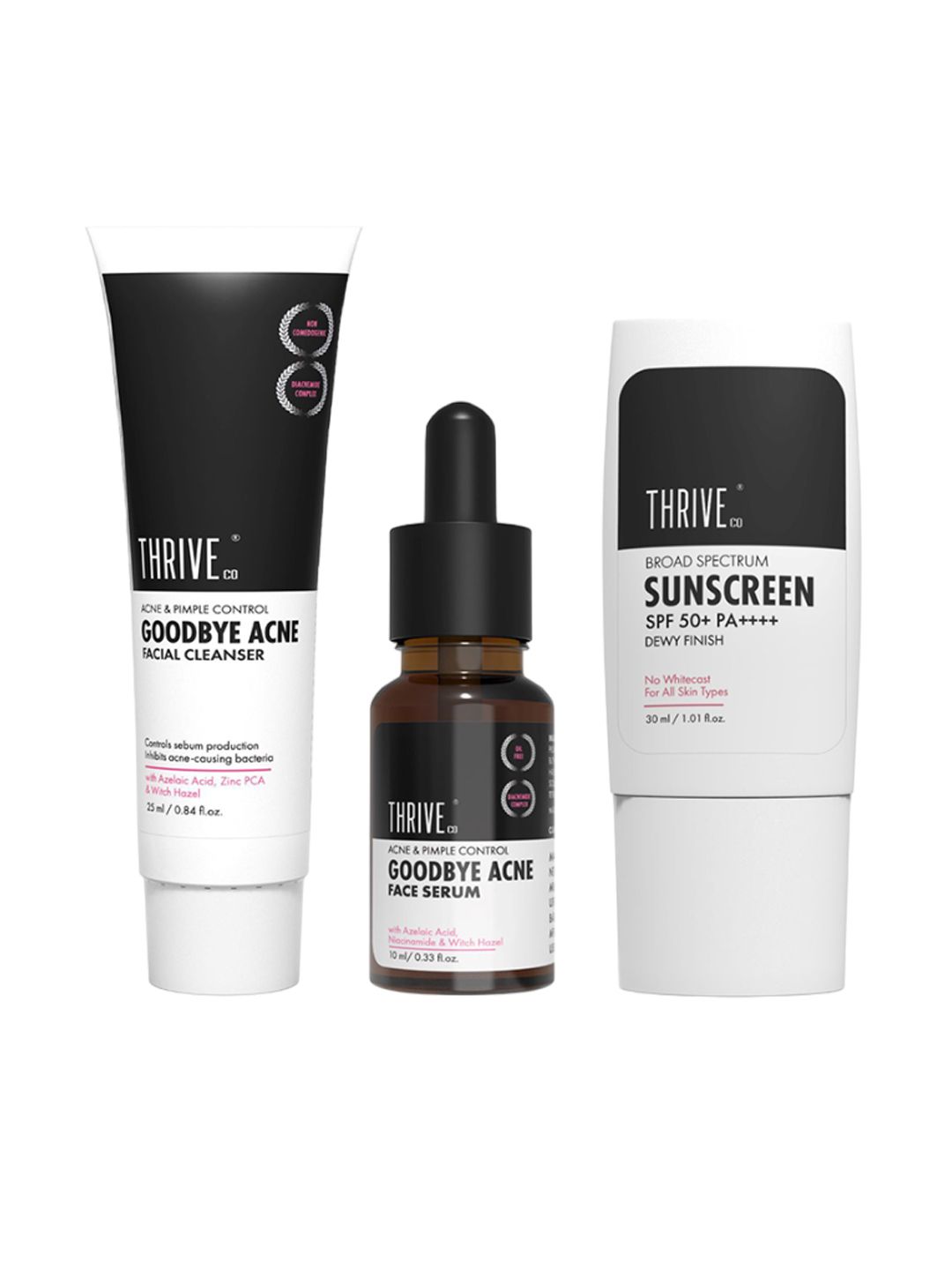 Thriveco SPF 50 PA++++ Sunscreen Anti-Acne Serum & Face Cleanser  Sun Defense Kit