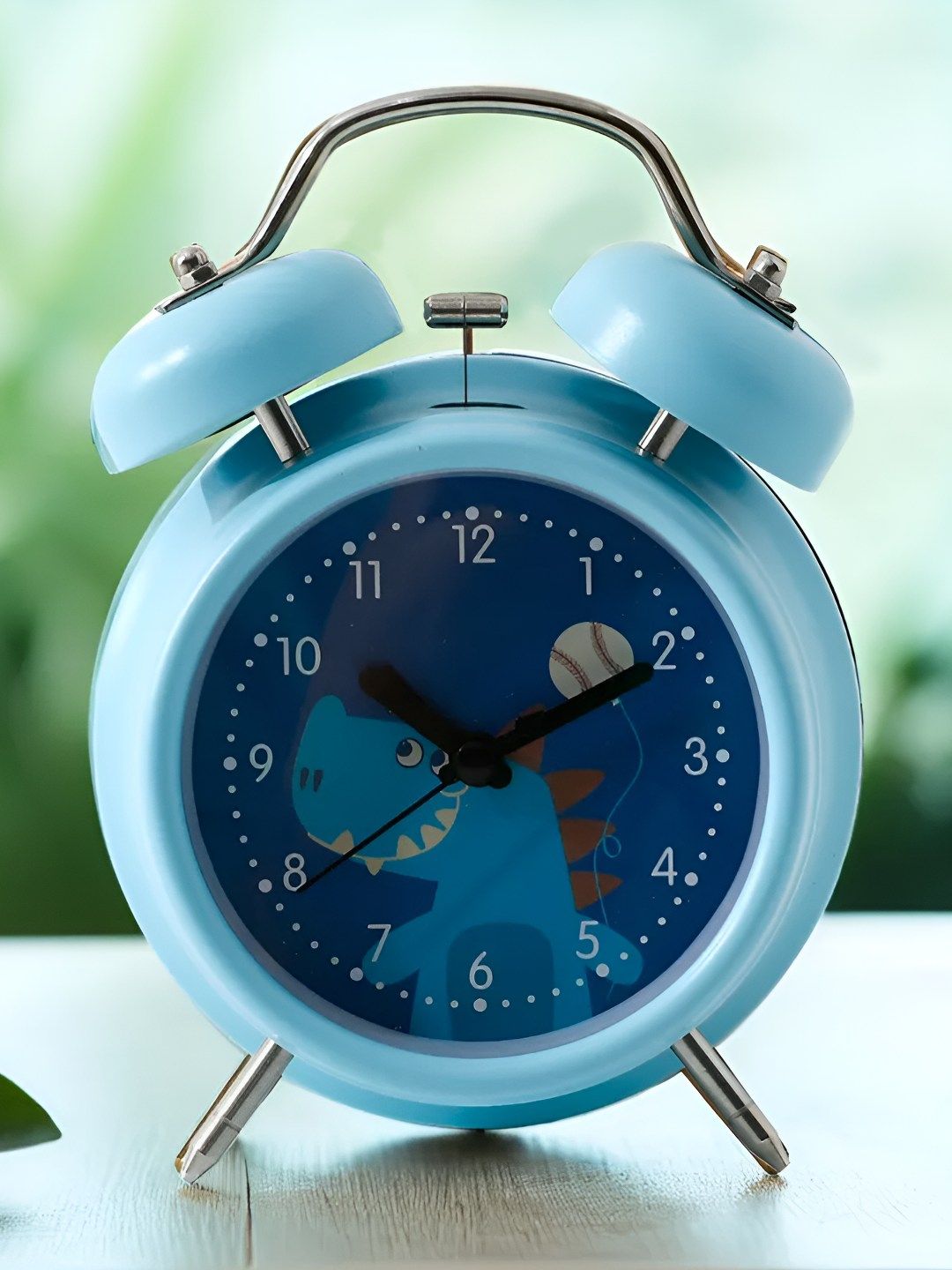 UMAI Blue & White Printed Contemporary Analogue Alarm Clock