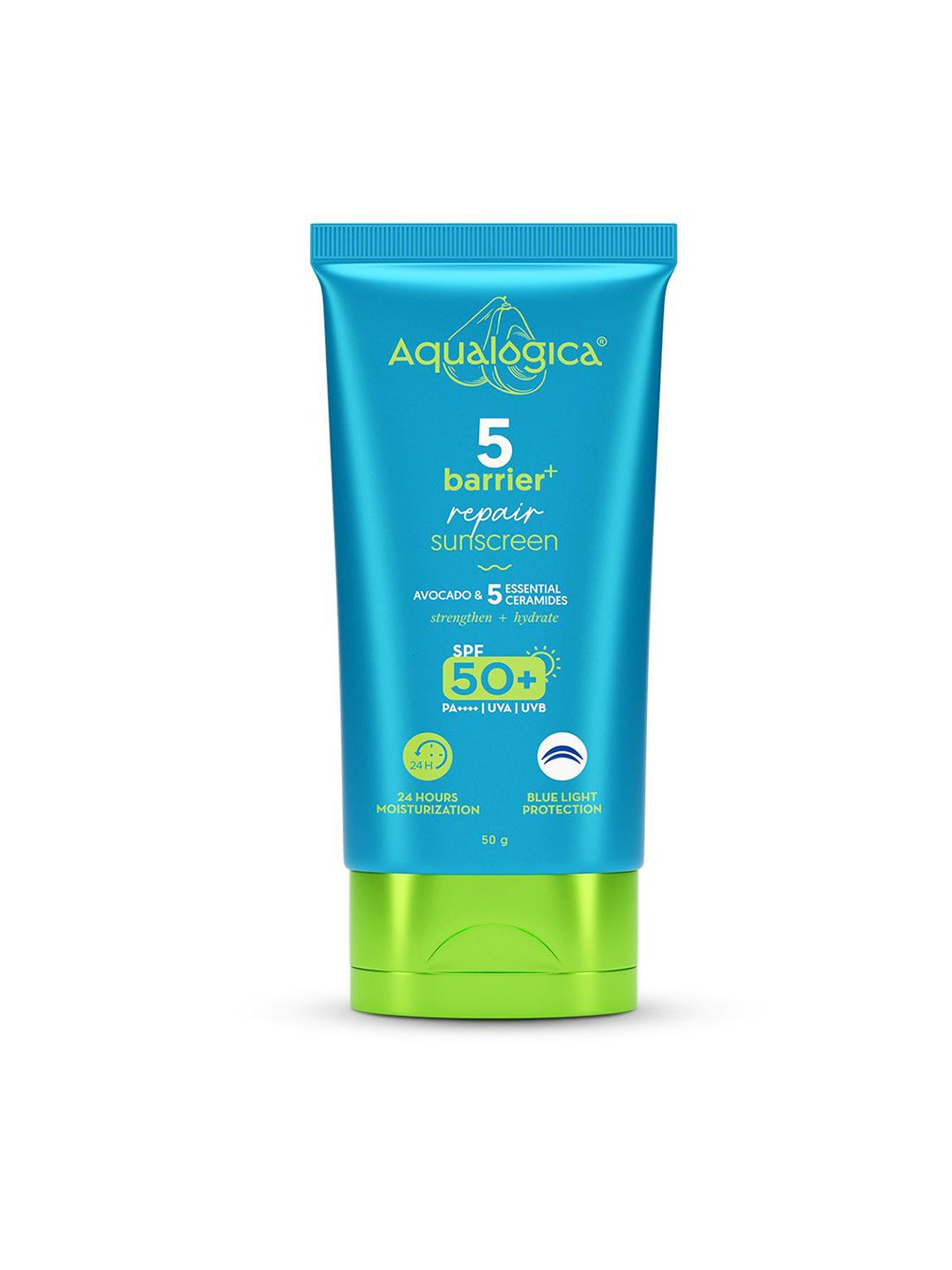 Aqualogica 5 Barrier+ Repair Avocado & 5 Essential Ceramides Moisturizing Sunscreen- 50g