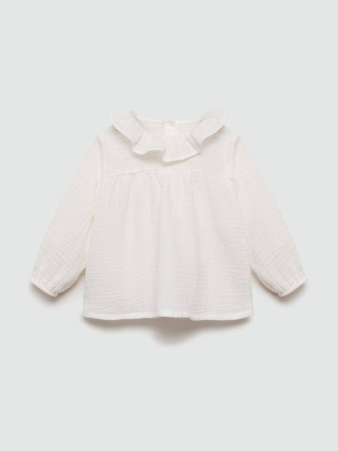 Mango Kids Girls Cotton Puff Sleeve Shirt Style Top
