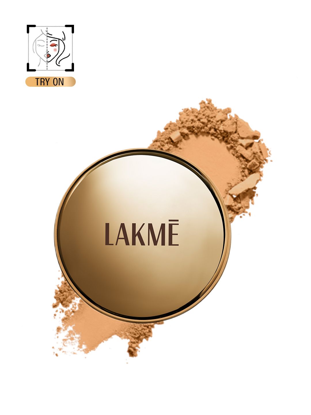 Lakme 9to5 Powerplay Matte Compact, Oil Control Formula, With Vitamin E, Almond, 9g