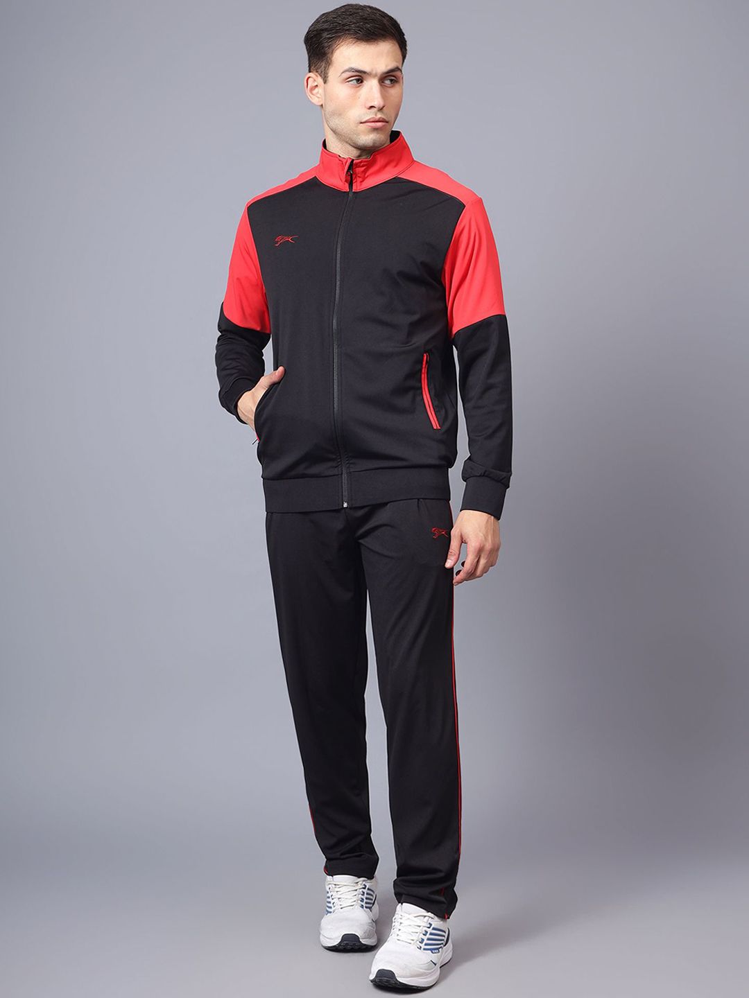 Shiv Naresh Men Mock Collar Jacket With Track Pant